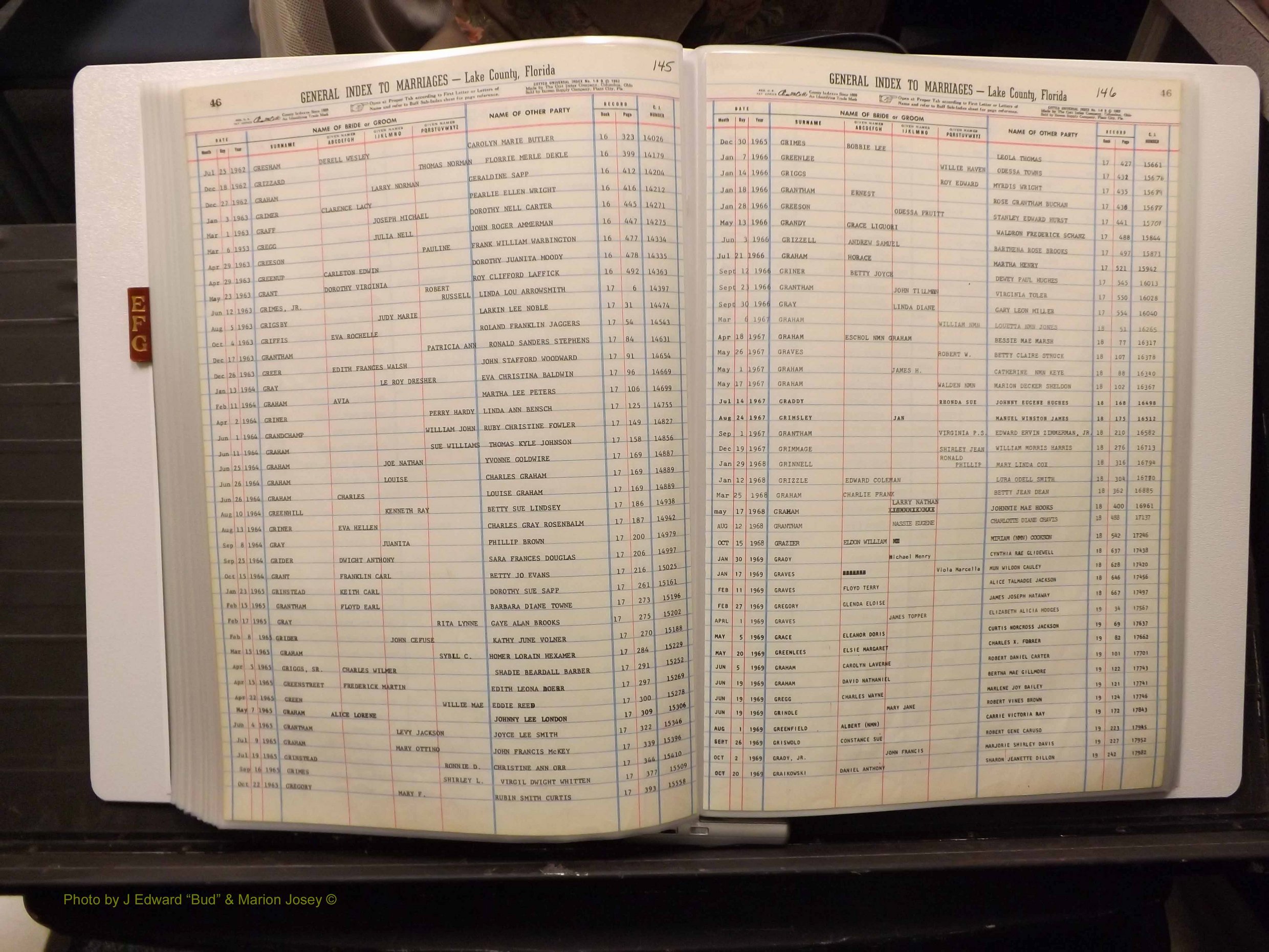 Lake Co, FL Marriage Index E-F-G, 1889-1986 (180).JPG
