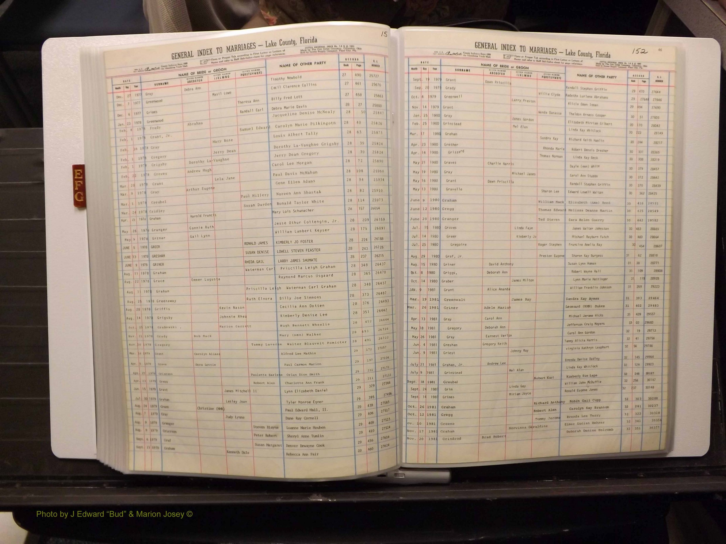 Lake Co, FL Marriage Index E-F-G, 1889-1986 (183).JPG