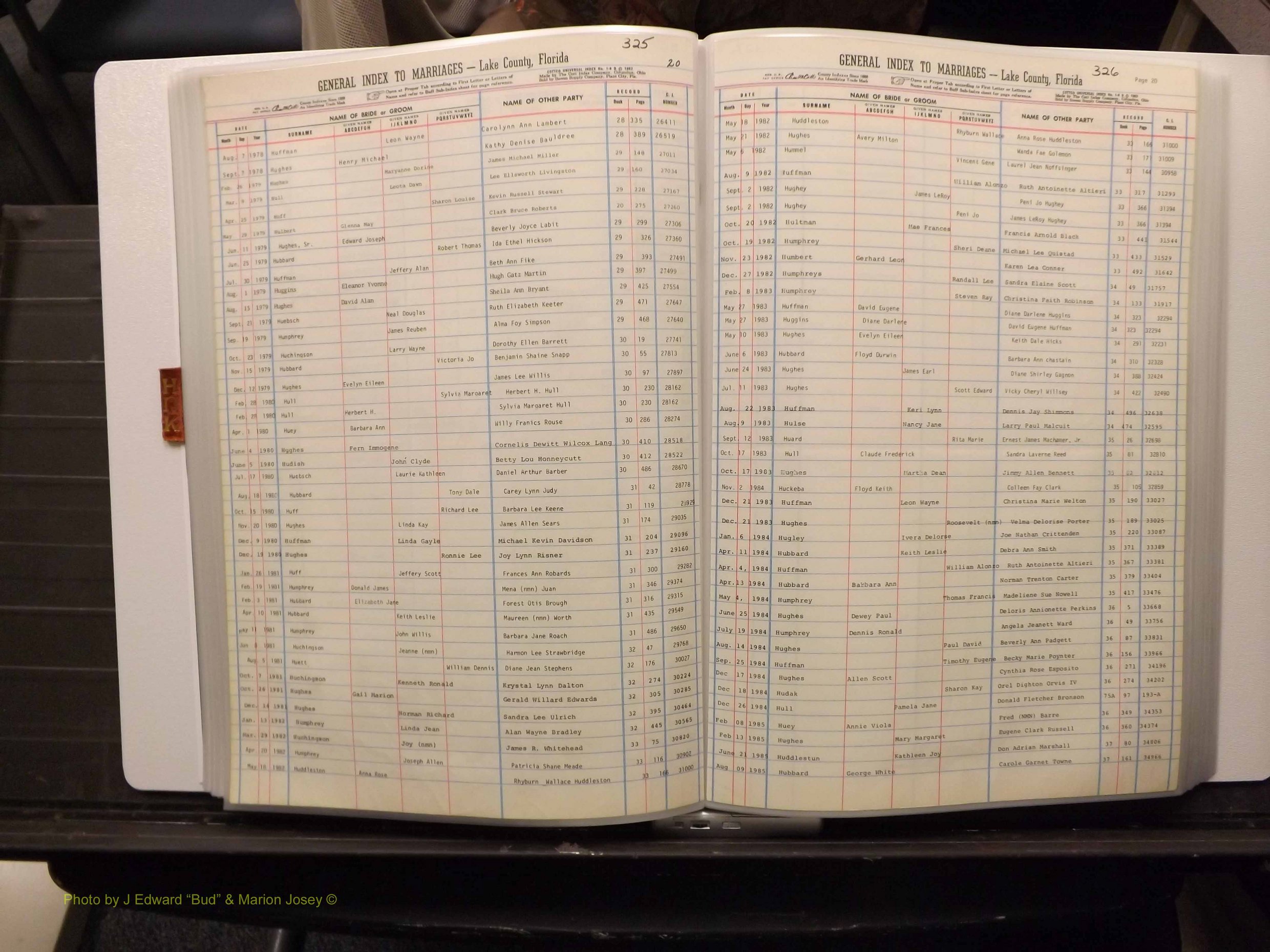 Lake Co, FL Marriage Index H-I-J-K, 1889-1986 (164).JPG