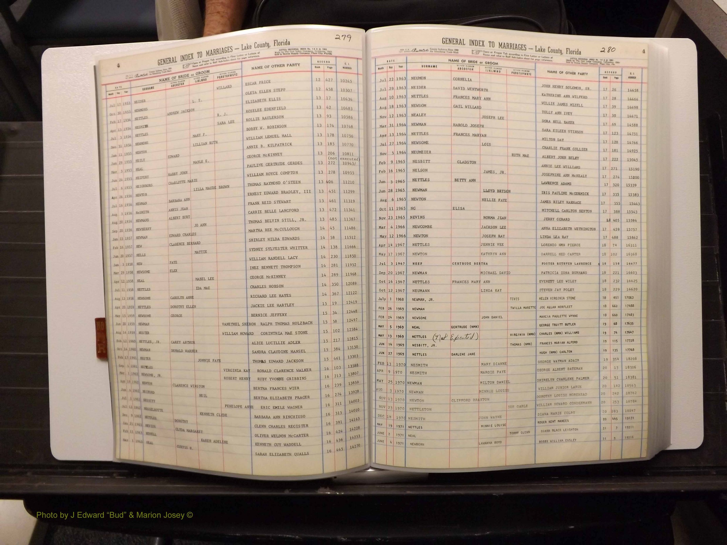 Lake Co, FL Marriage Index N-O-P-Q-R, 1889-1986 (106).JPG