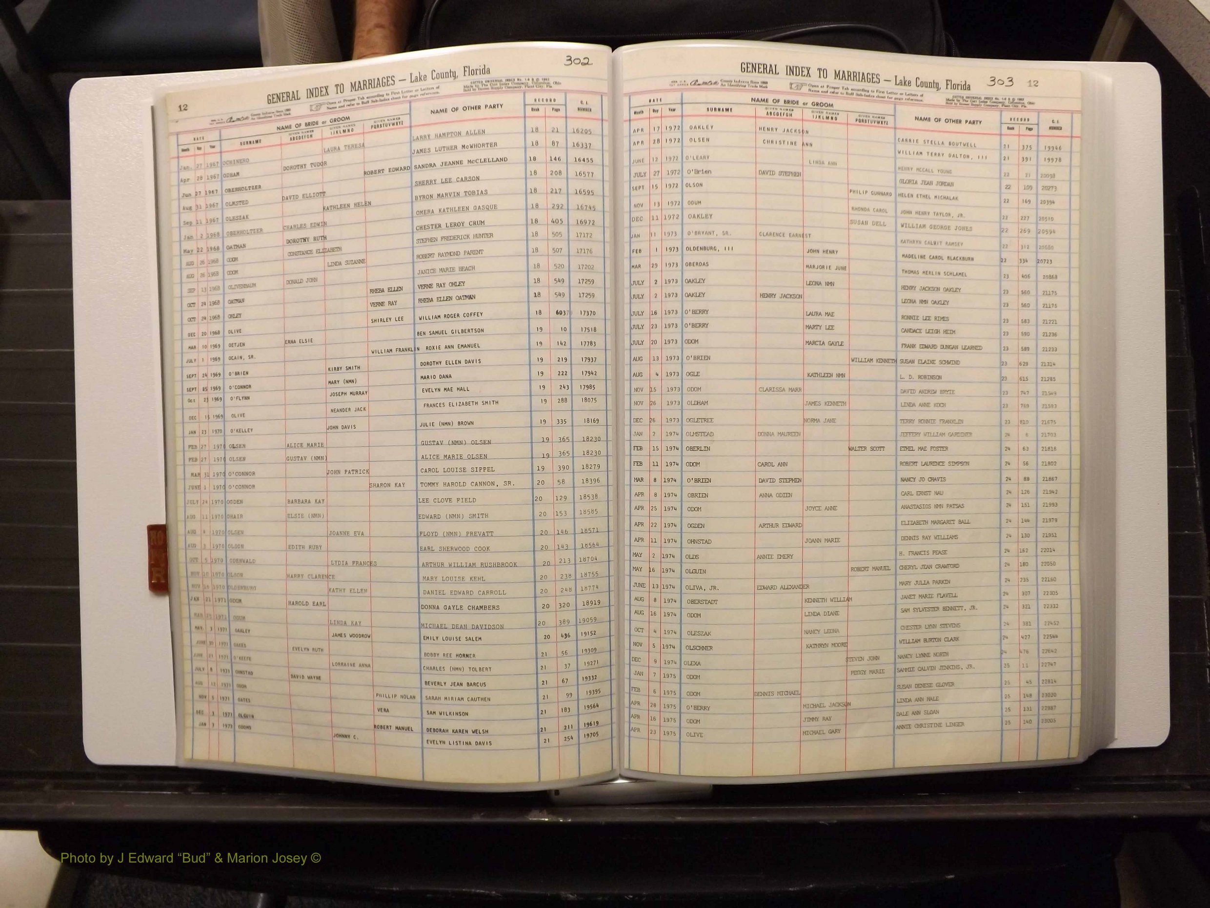 Lake Co, FL Marriage Index N-O-P-Q-R, 1889-1986 (118).JPG