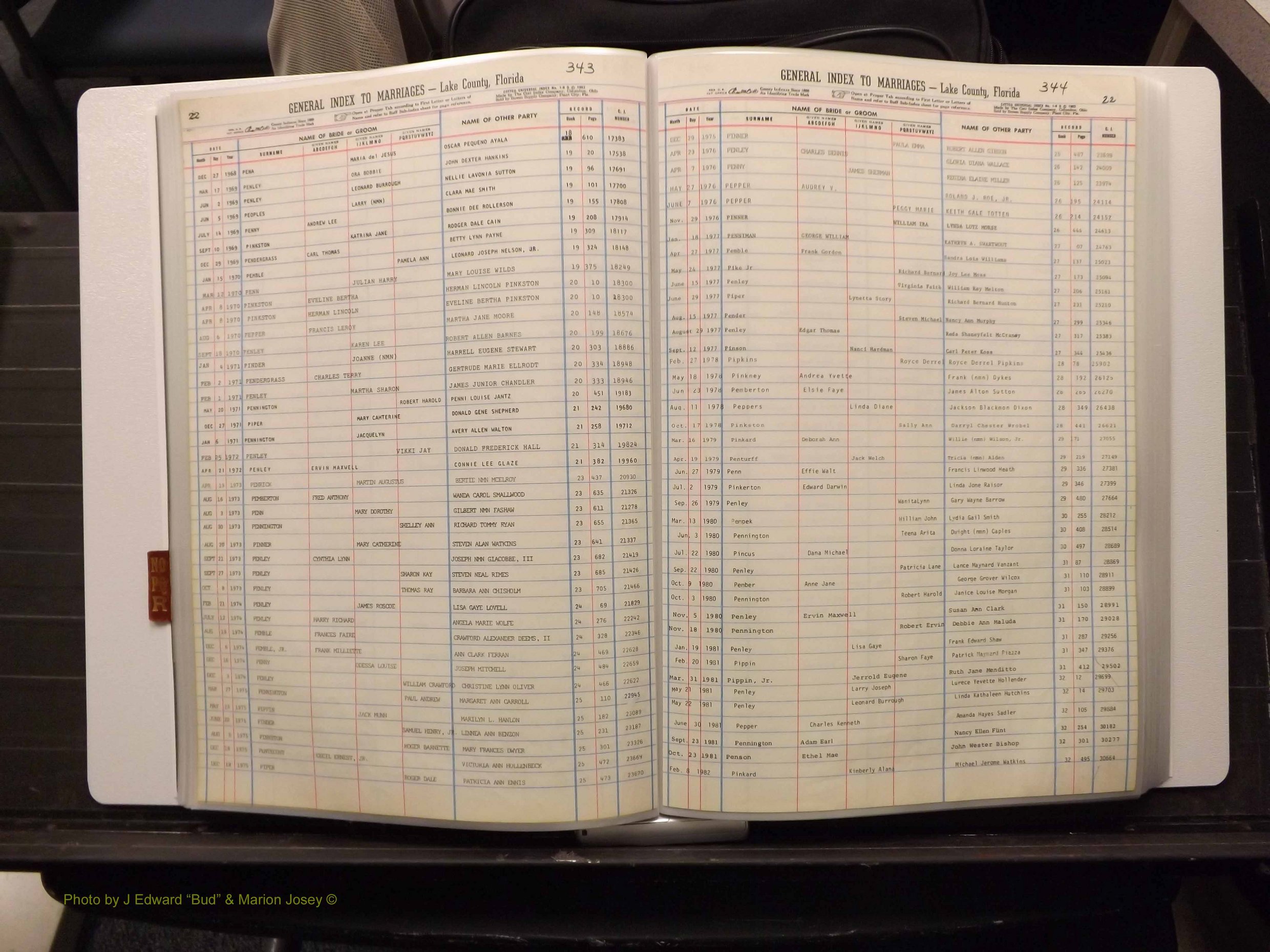 Lake Co, FL Marriage Index N-O-P-Q-R, 1889-1986 (140).JPG