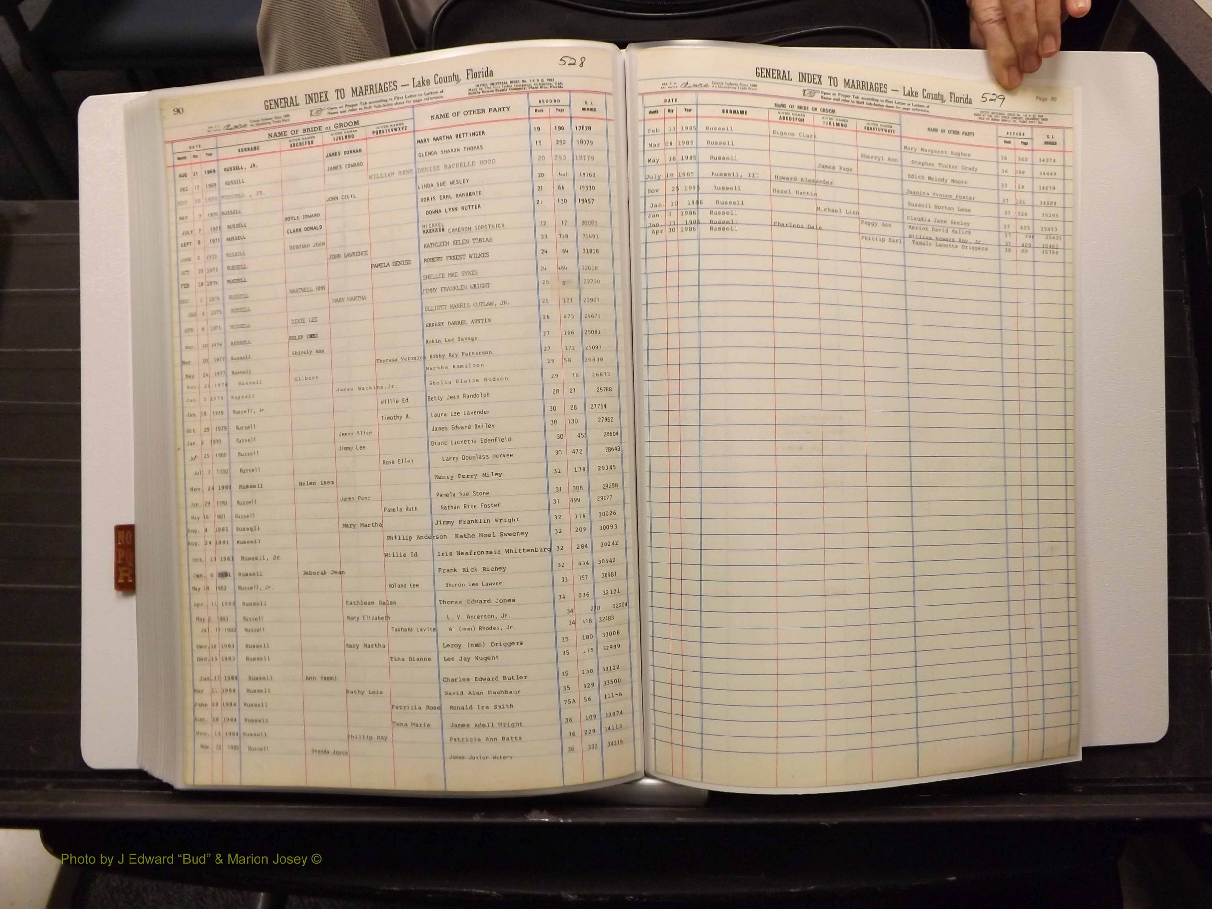 Lake Co, FL Marriage Index N-O-P-Q-R, 1889-1986 (241).JPG