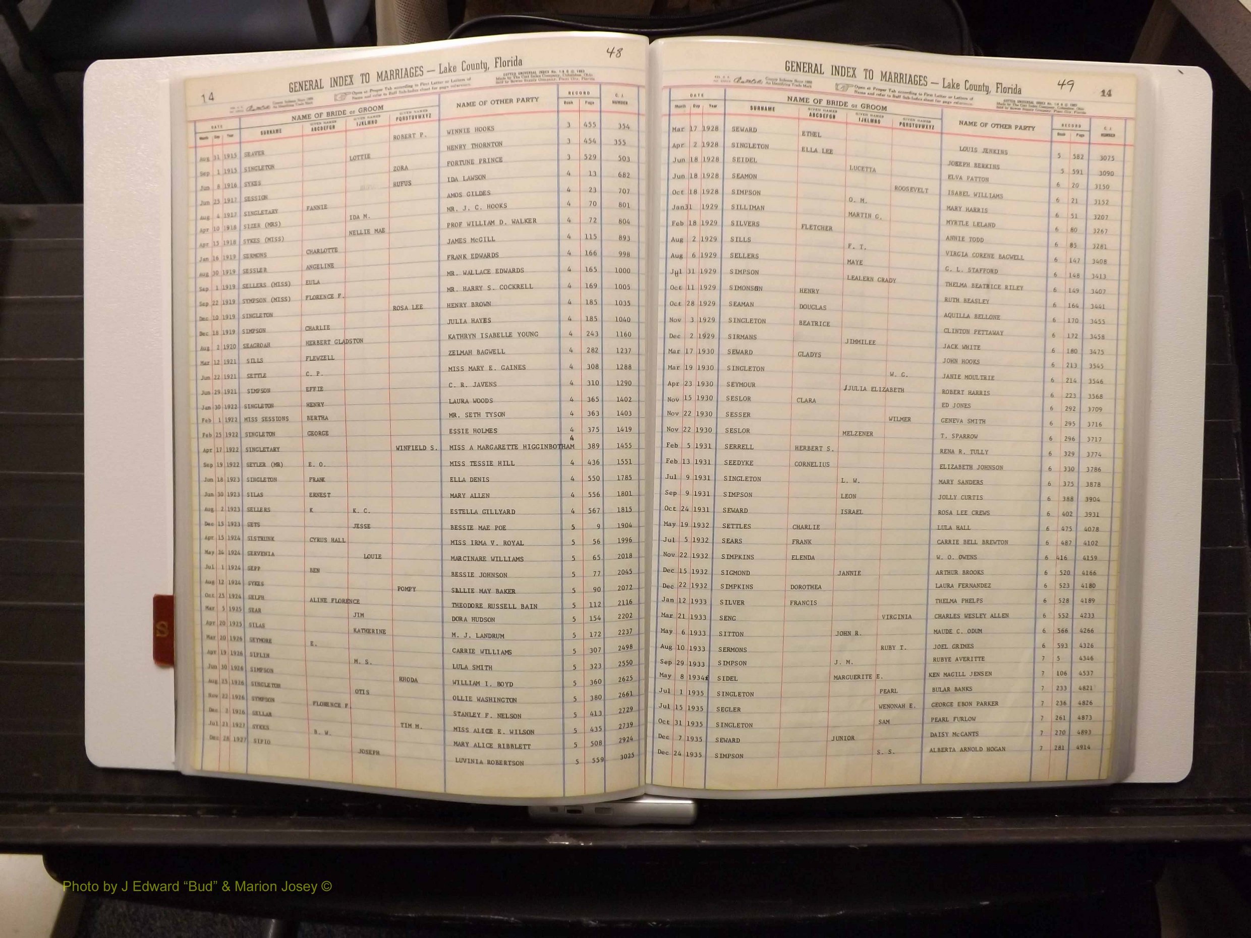 Lake Co, FL Marriage Index S, 1889-1986 (127).JPG