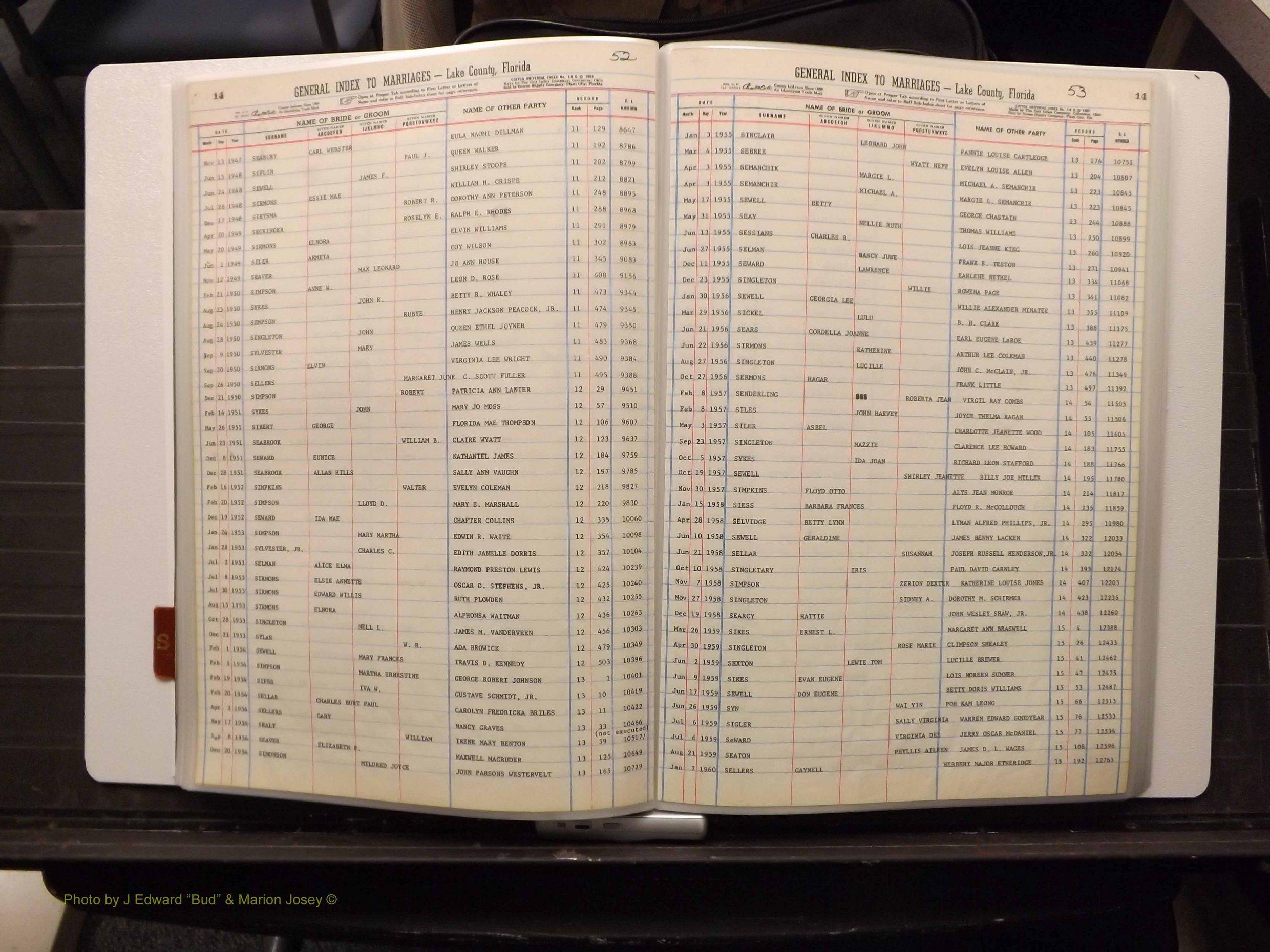 Lake Co, FL Marriage Index S, 1889-1986 (129).JPG