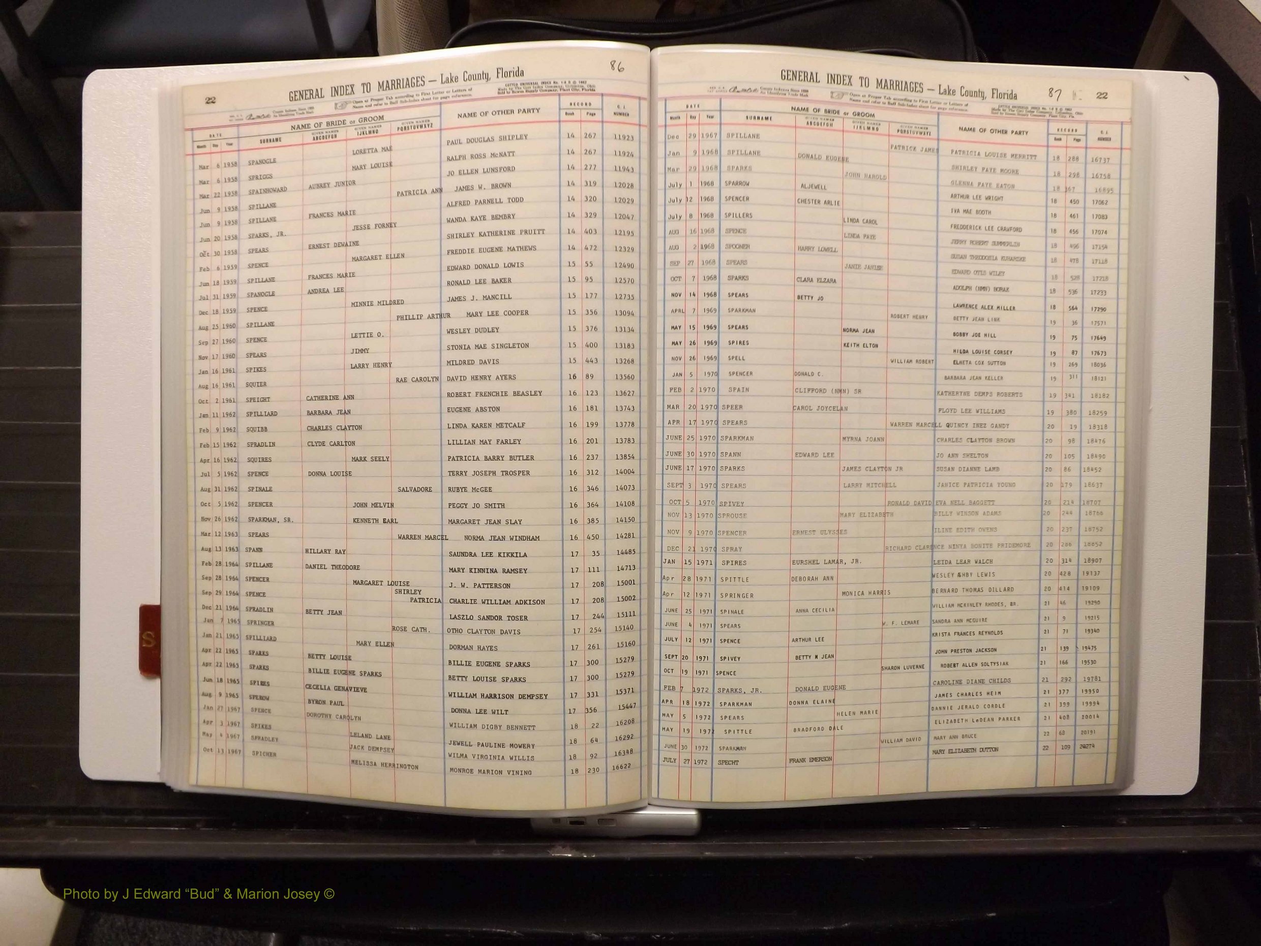 Lake Co, FL Marriage Index S, 1889-1986 (147).JPG