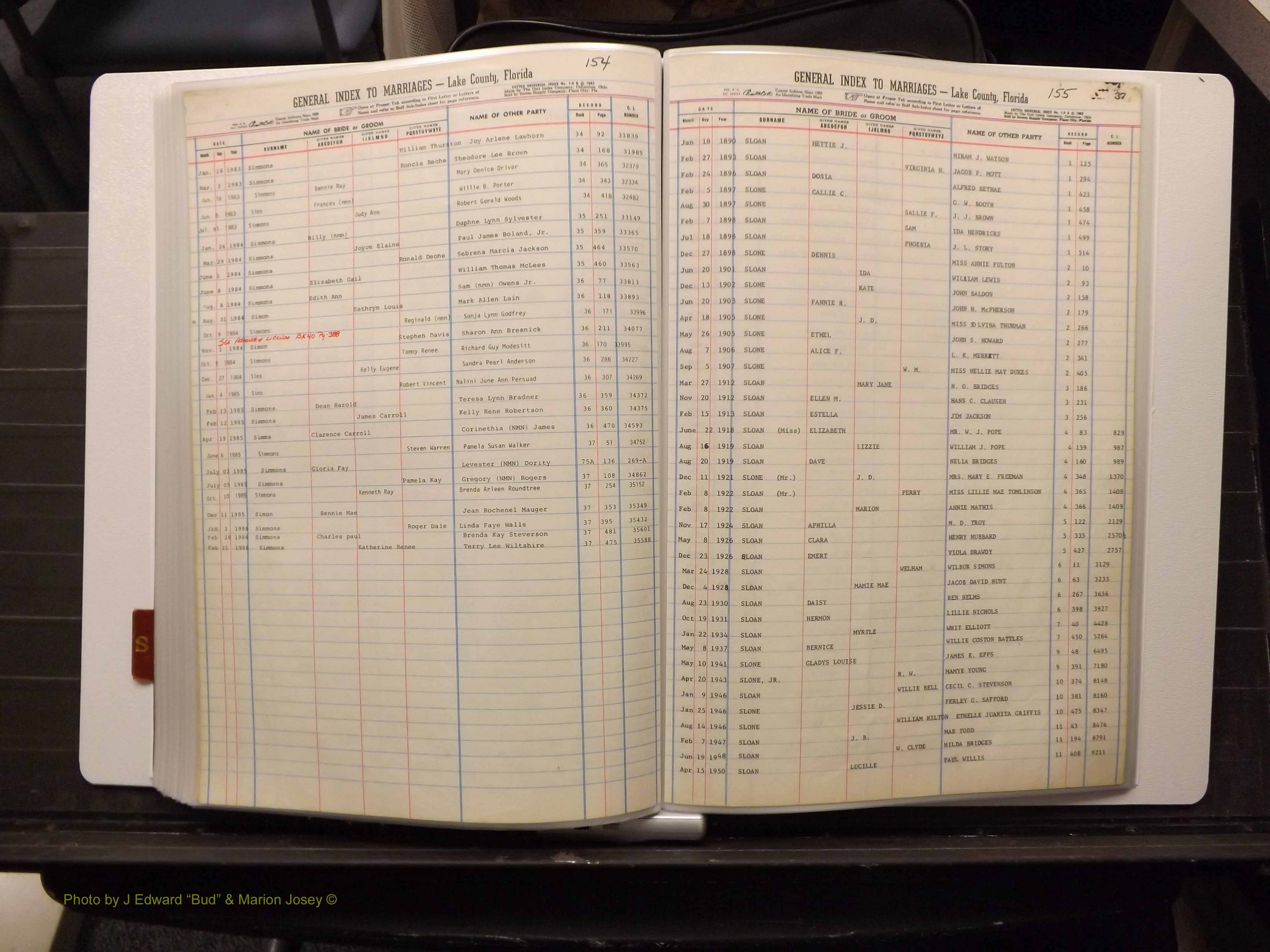 Lake Co, FL Marriage Index S, 1889-1986 (182).JPG