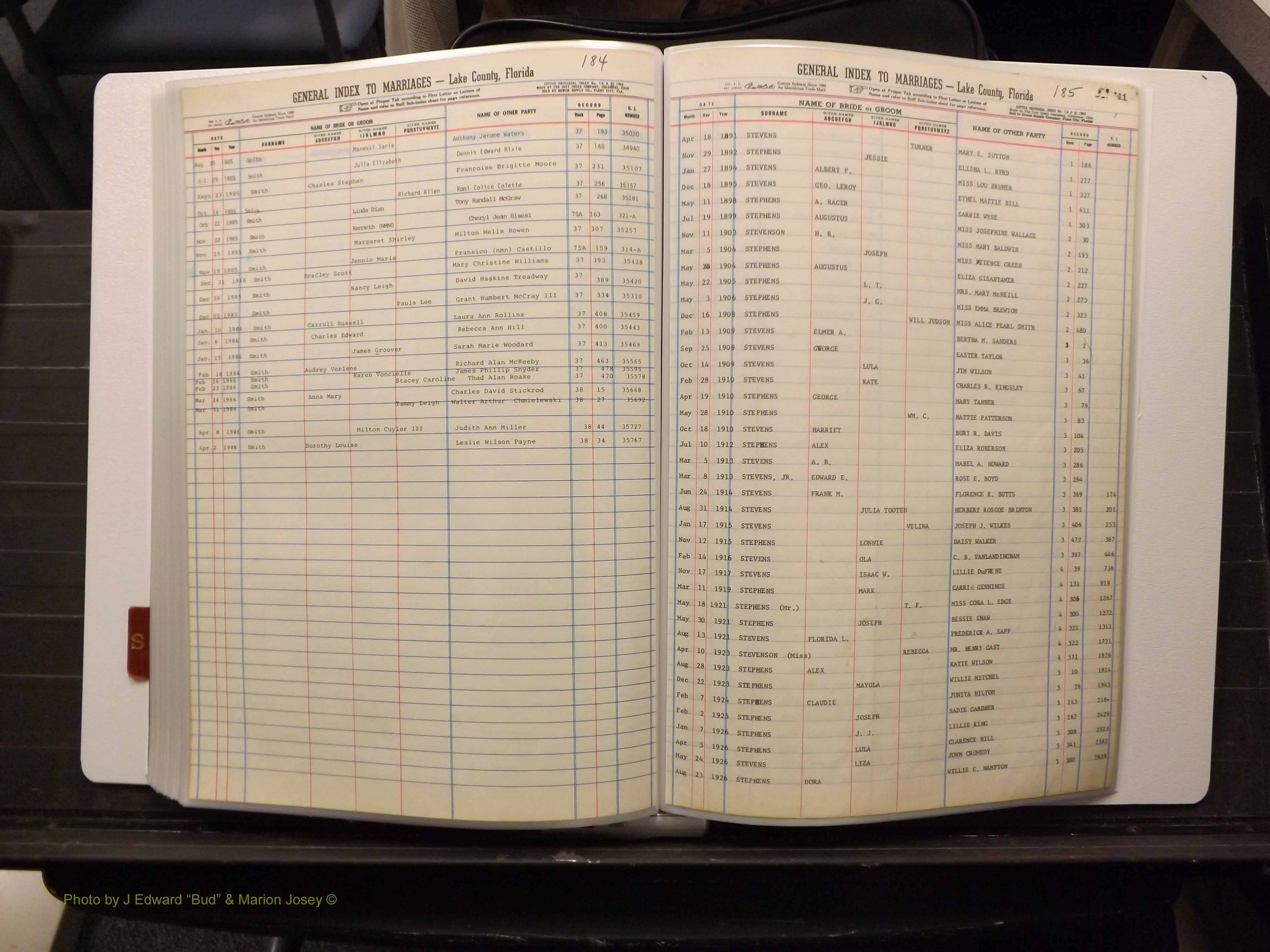 Lake Co, FL Marriage Index S, 1889-1986 (197).JPG