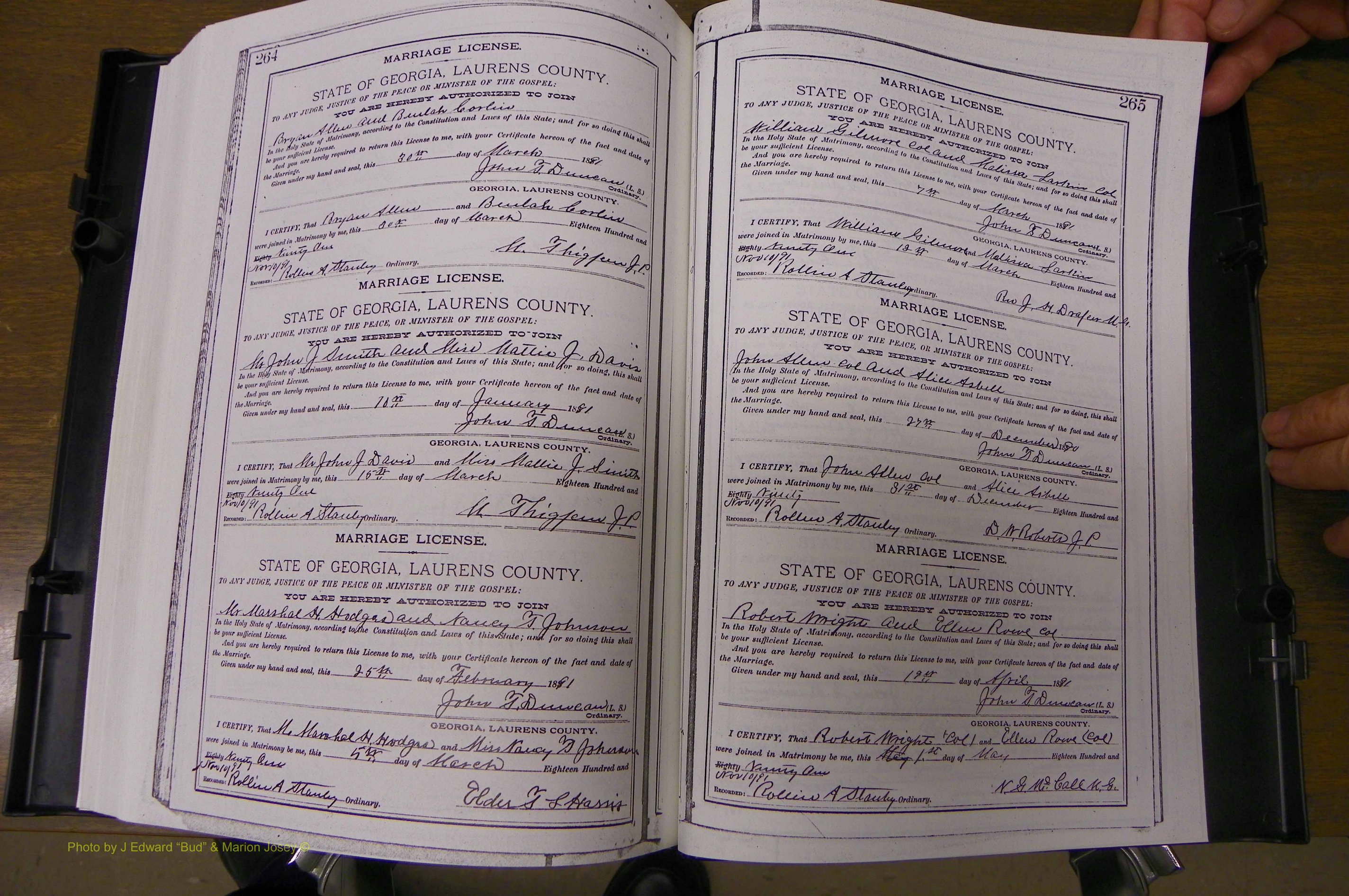 Laurens Co, GA, Marriages Book K, 1886 - 1896, P 254-265.JPG