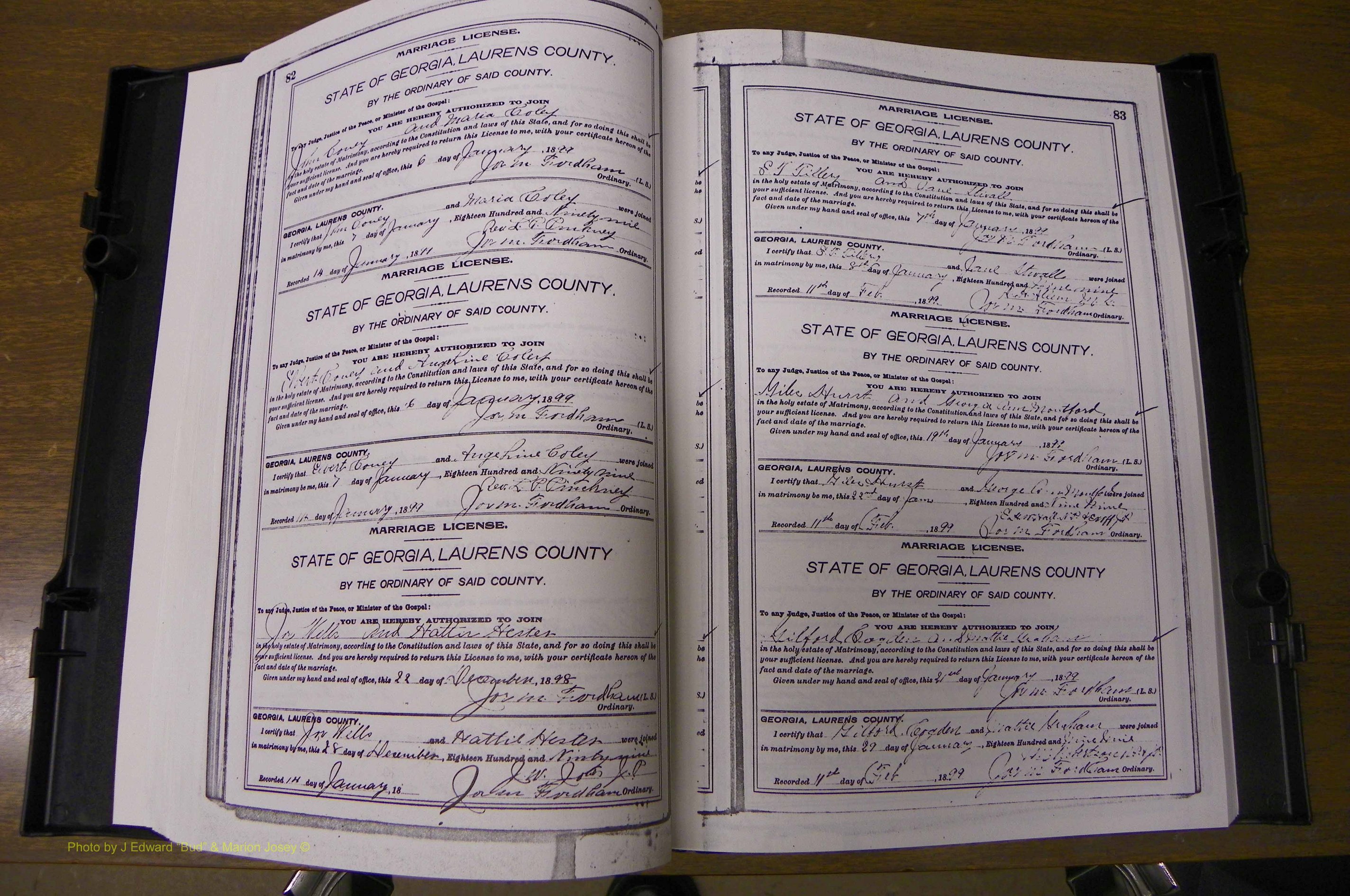 Laurens Co, GA, Marriages Book M, 1905 - 1915, Colored, P 082-083.JPG