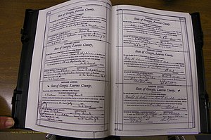 Laurens Co, GA, Marriages Book N, 1905 - 1915, White, P 344-345.JPG