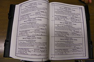 Laurens Co, GA, Marriages Book N, 1905 - 1915, White, P 442-443.JPG