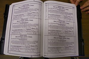 Laurens Co, GA, Marriages Book N, 1905 - 1915, White, P 574-575.JPG