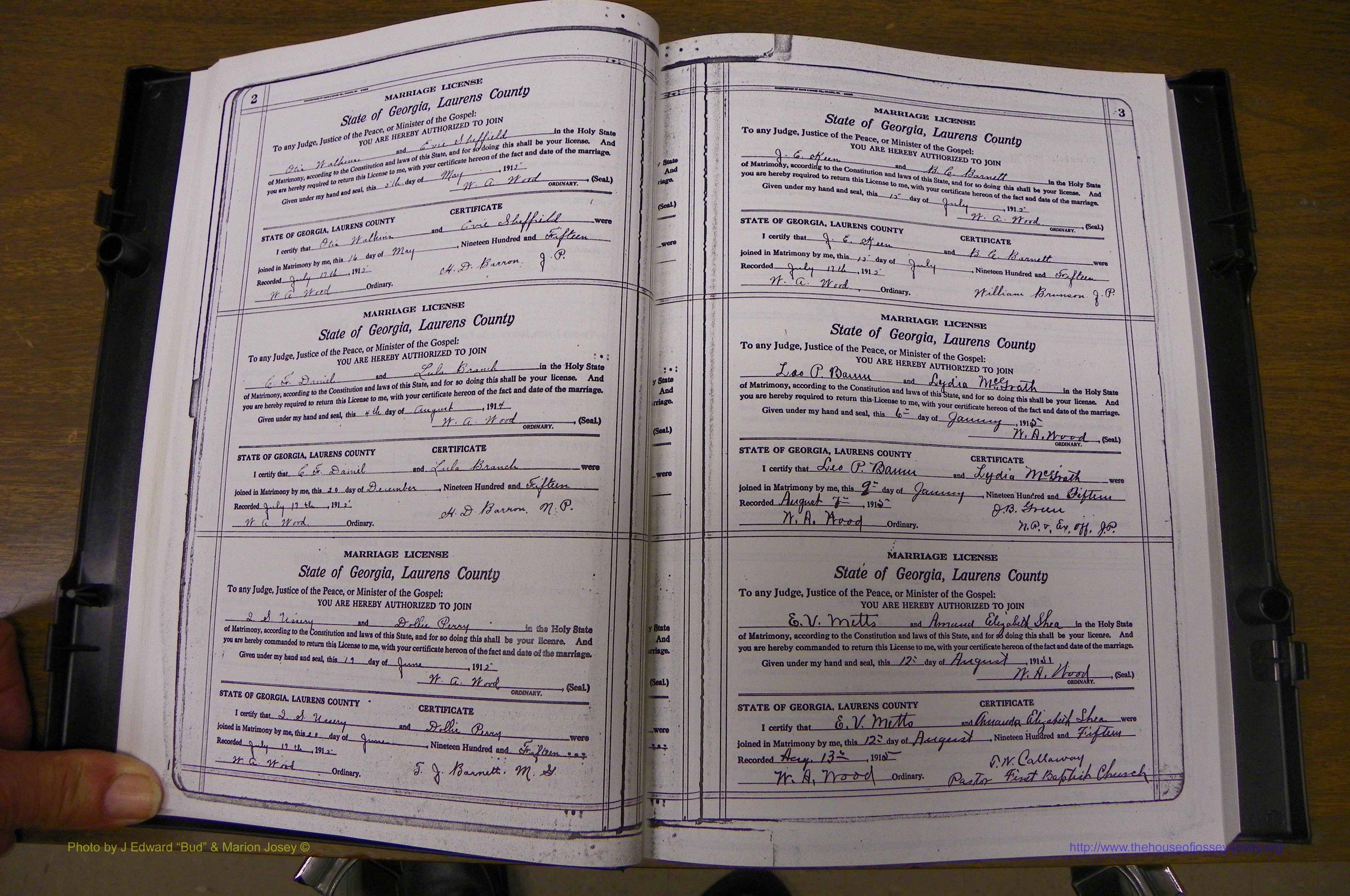 Laurens Co, GA, Marriages Book P, 1915 - 1924, White, P 002-003.JPG