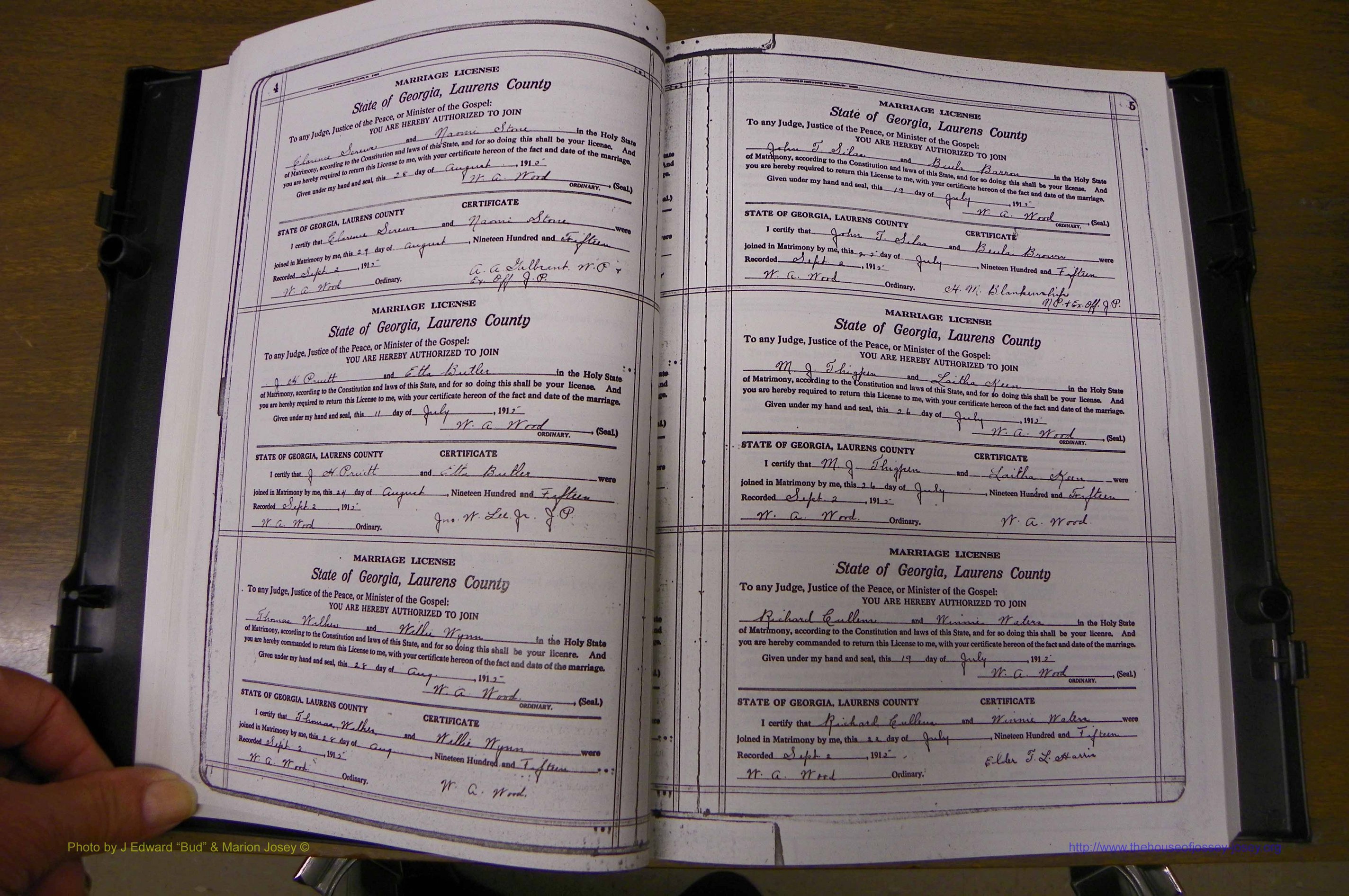 Laurens Co, GA, Marriages Book P, 1915 - 1924, White, P 004-005.JPG