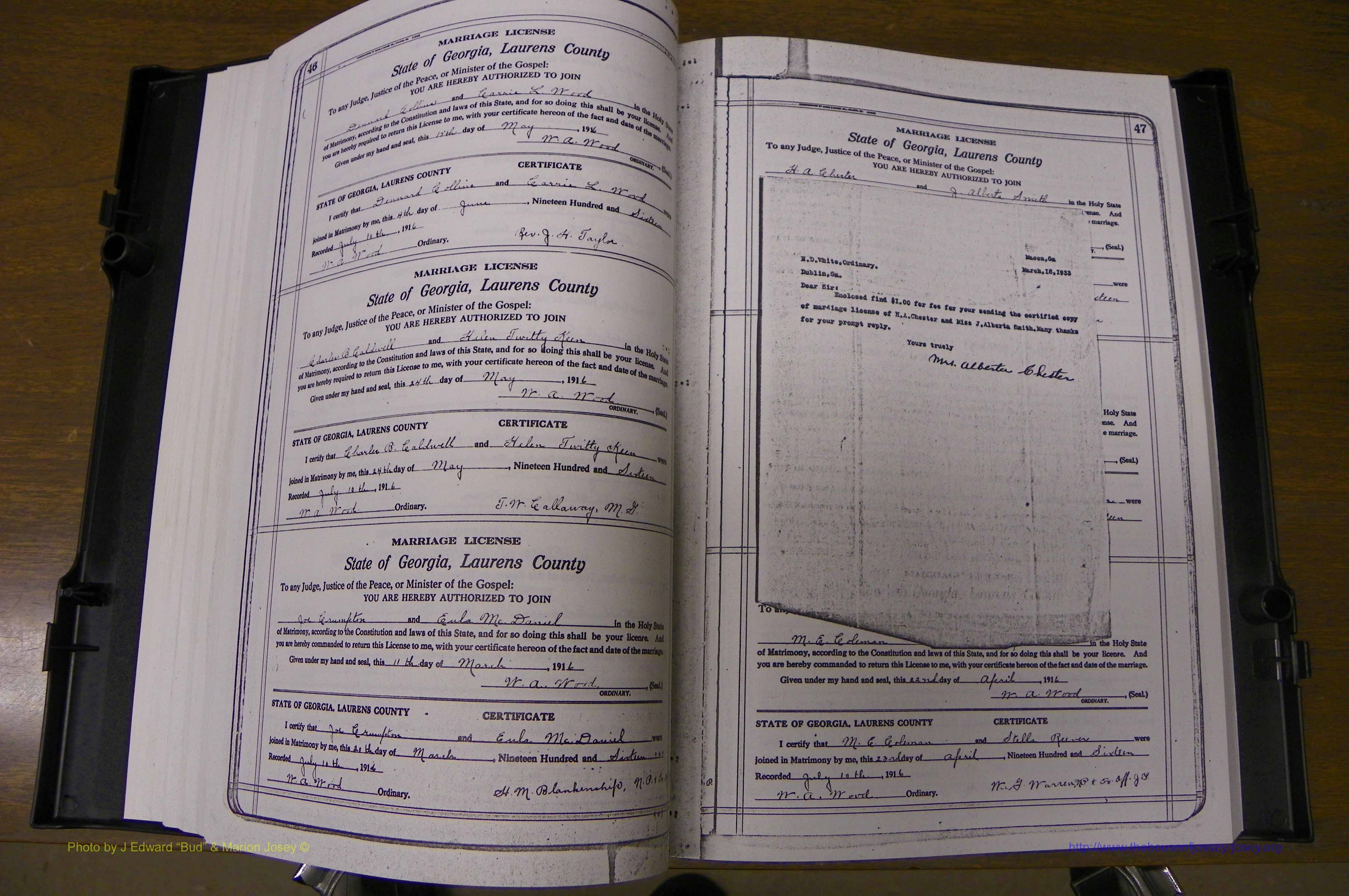 Laurens Co, GA, Marriages Book P, 1915 - 1924, White, P 046-047.JPG