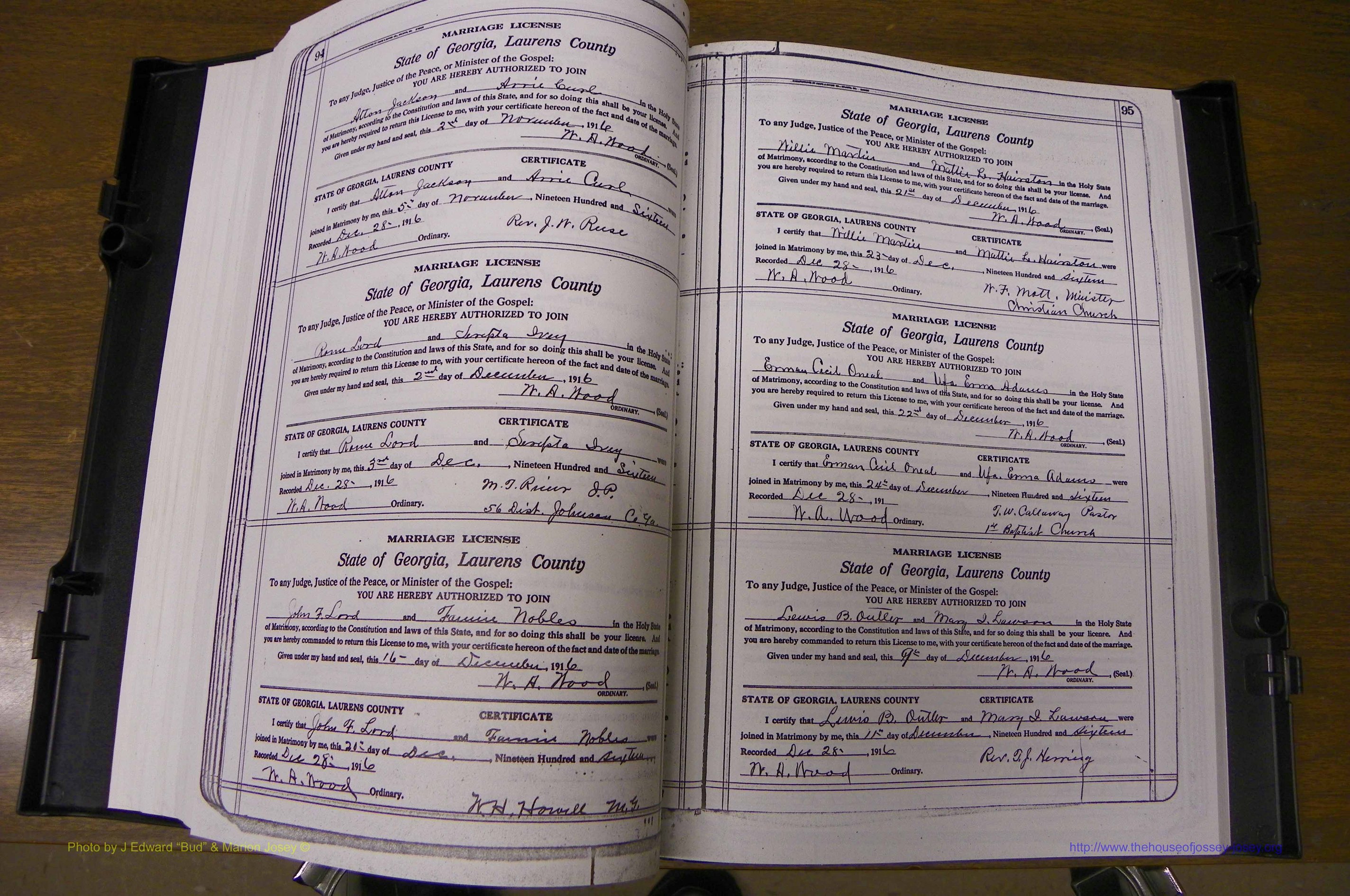 Laurens Co, GA, Marriages Book P, 1915 - 1924, White, P 094-095.JPG