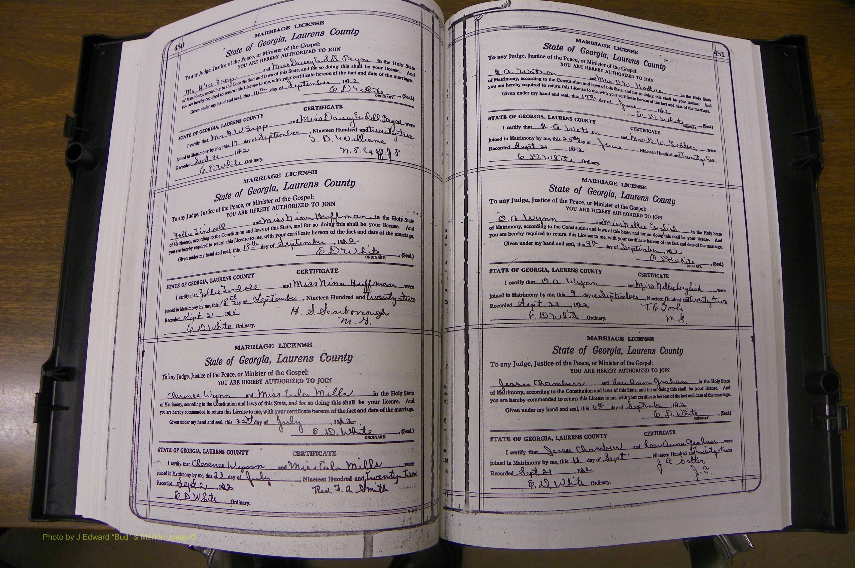 Laurens Co, GA, Marriages Book P, 1915 - 1924, White, P 480-481.JPG