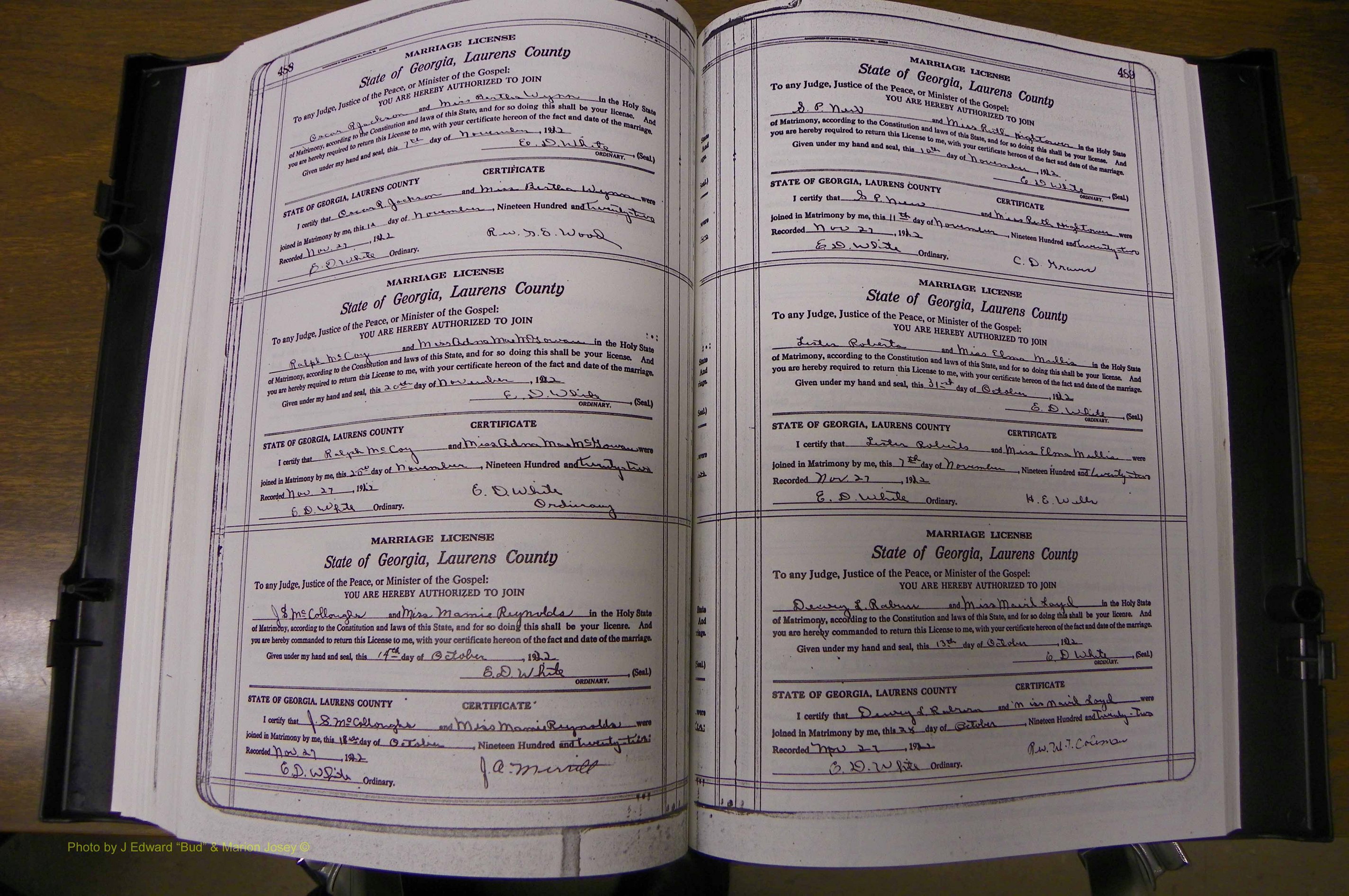 Laurens Co, GA, Marriages Book P, 1915 - 1924, White, P 488-489.JPG