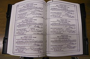 Laurens Co, GA, Marriages Book P, 1915 - 1924, White, P 196-197.JPG