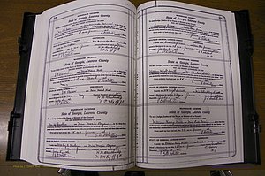 Laurens Co, GA, Marriages Book P, 1915 - 1924, White, P 198-199.JPG