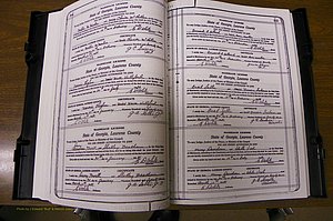 Laurens Co, GA, Marriages Book P, 1915 - 1924, White, P 384-385.JPG