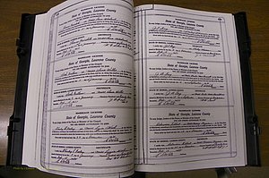 Laurens Co, GA, Marriages Book P, 1915 - 1924, White, P 438-439.JPG