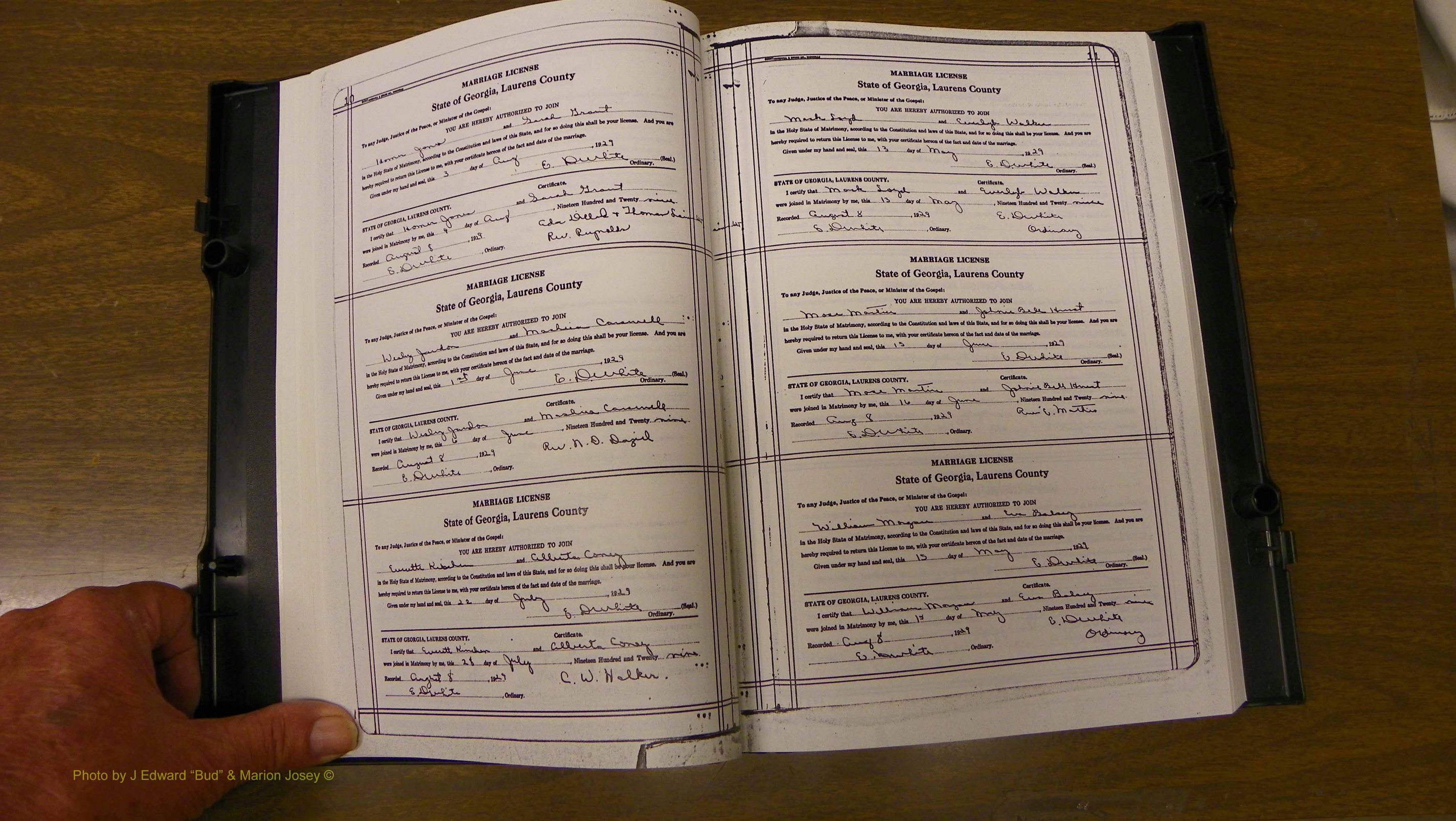 Laurens Co, GA, Marriages Book T, 1929 - 1938, Colored, P 010-011.JPG