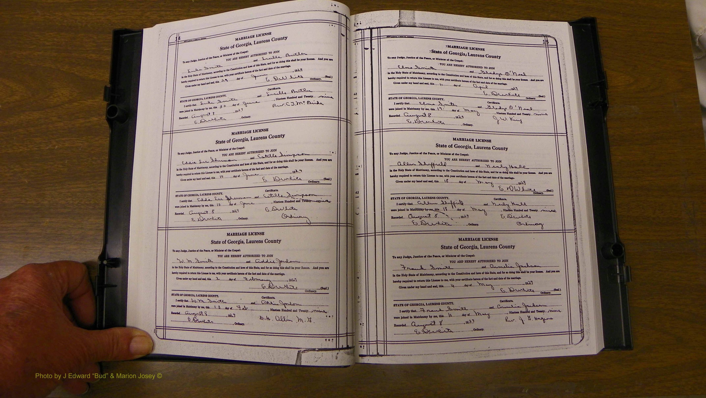 Laurens Co, GA, Marriages Book T, 1929 - 1938, Colored, P 014-015.JPG