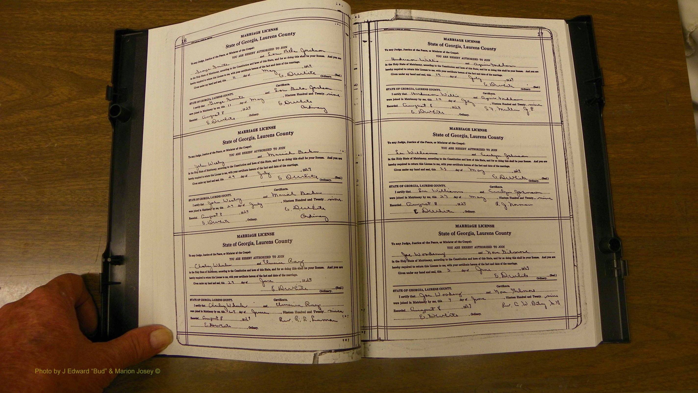 Laurens Co, GA, Marriages Book T, 1929 - 1938, Colored, P 016-017.JPG
