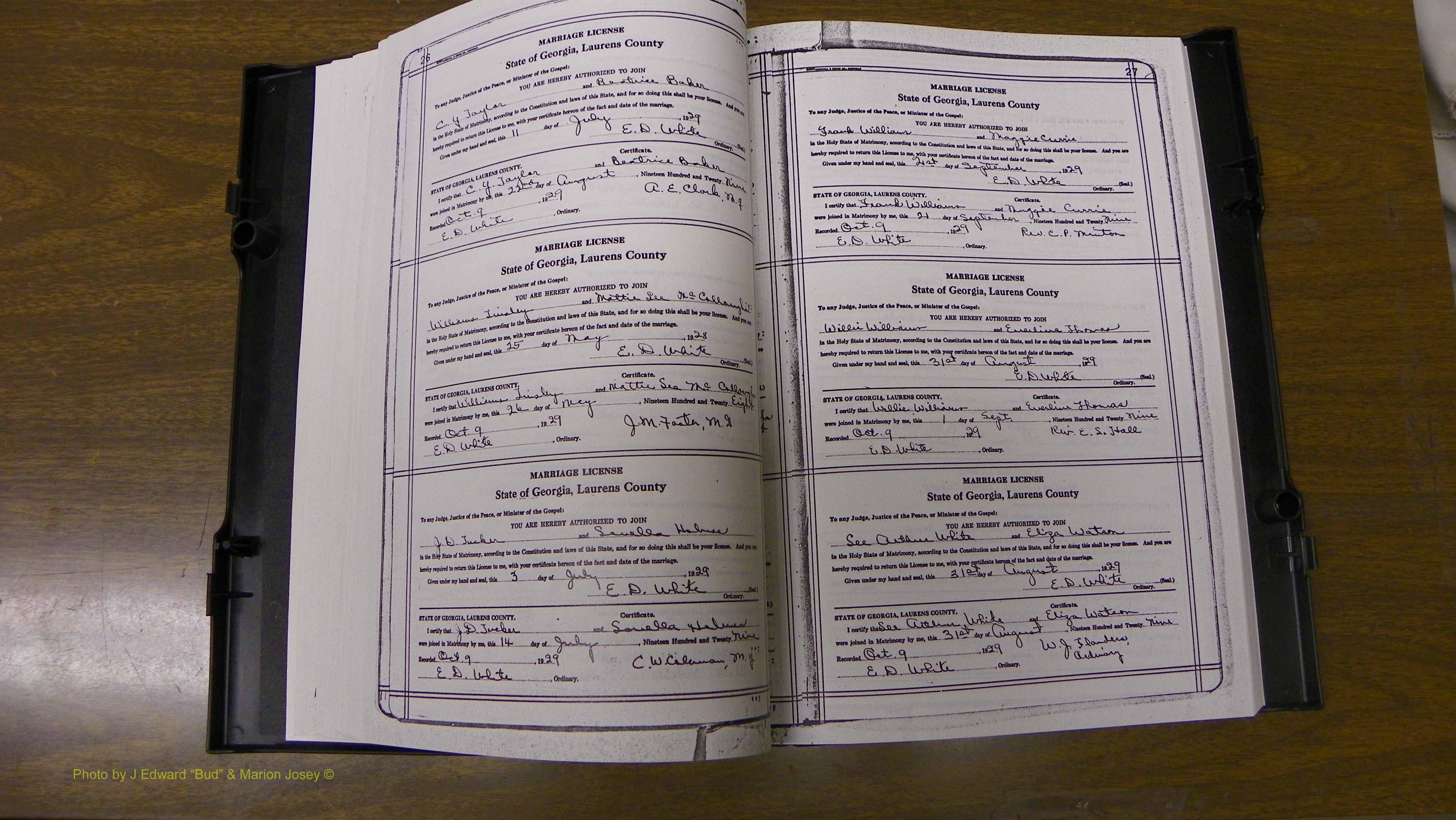 Laurens Co, GA, Marriages Book T, 1929 - 1938, Colored, P 026-027.JPG