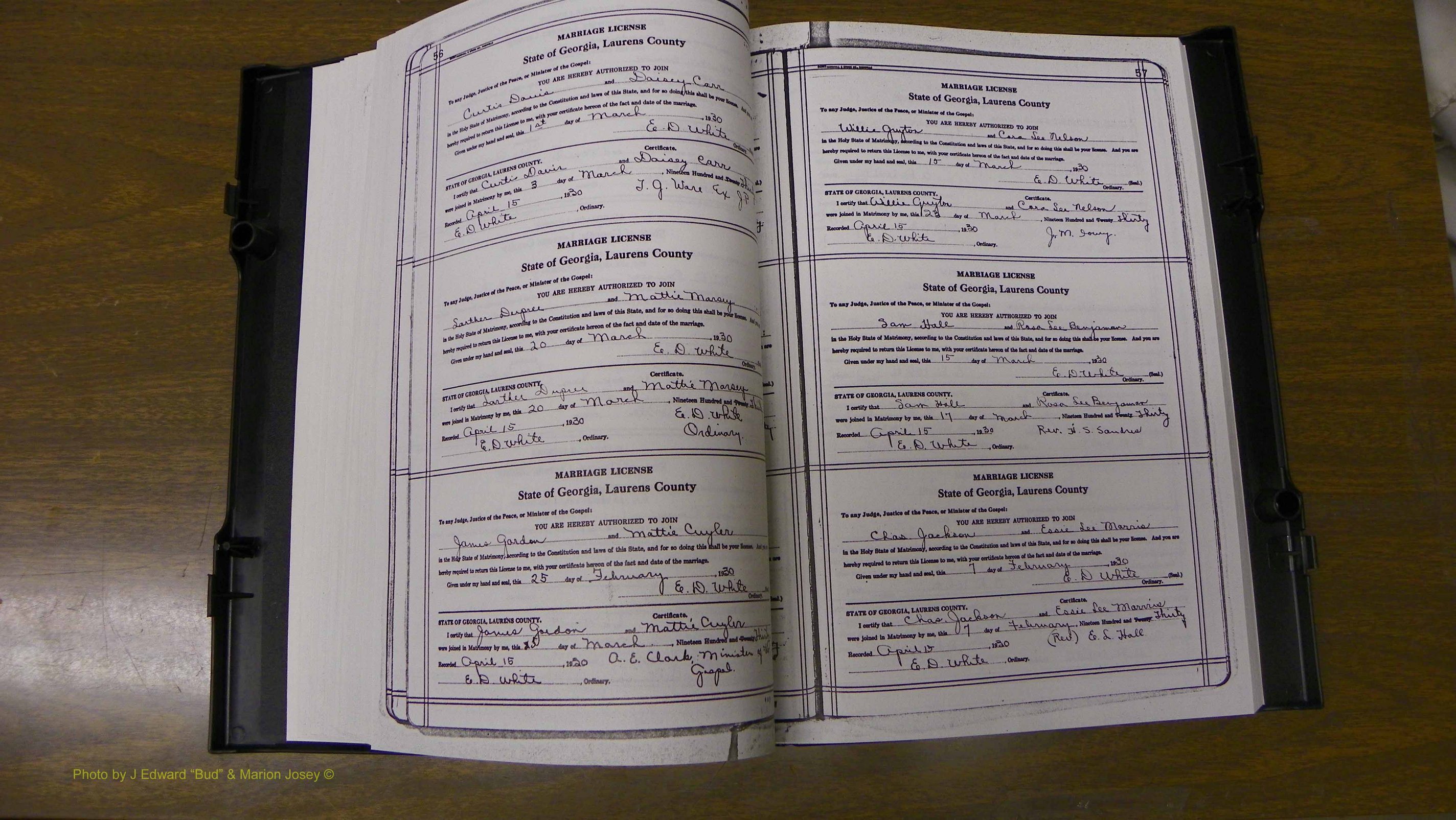 Laurens Co, GA, Marriages Book T, 1929 - 1938, Colored, P 056-057.JPG