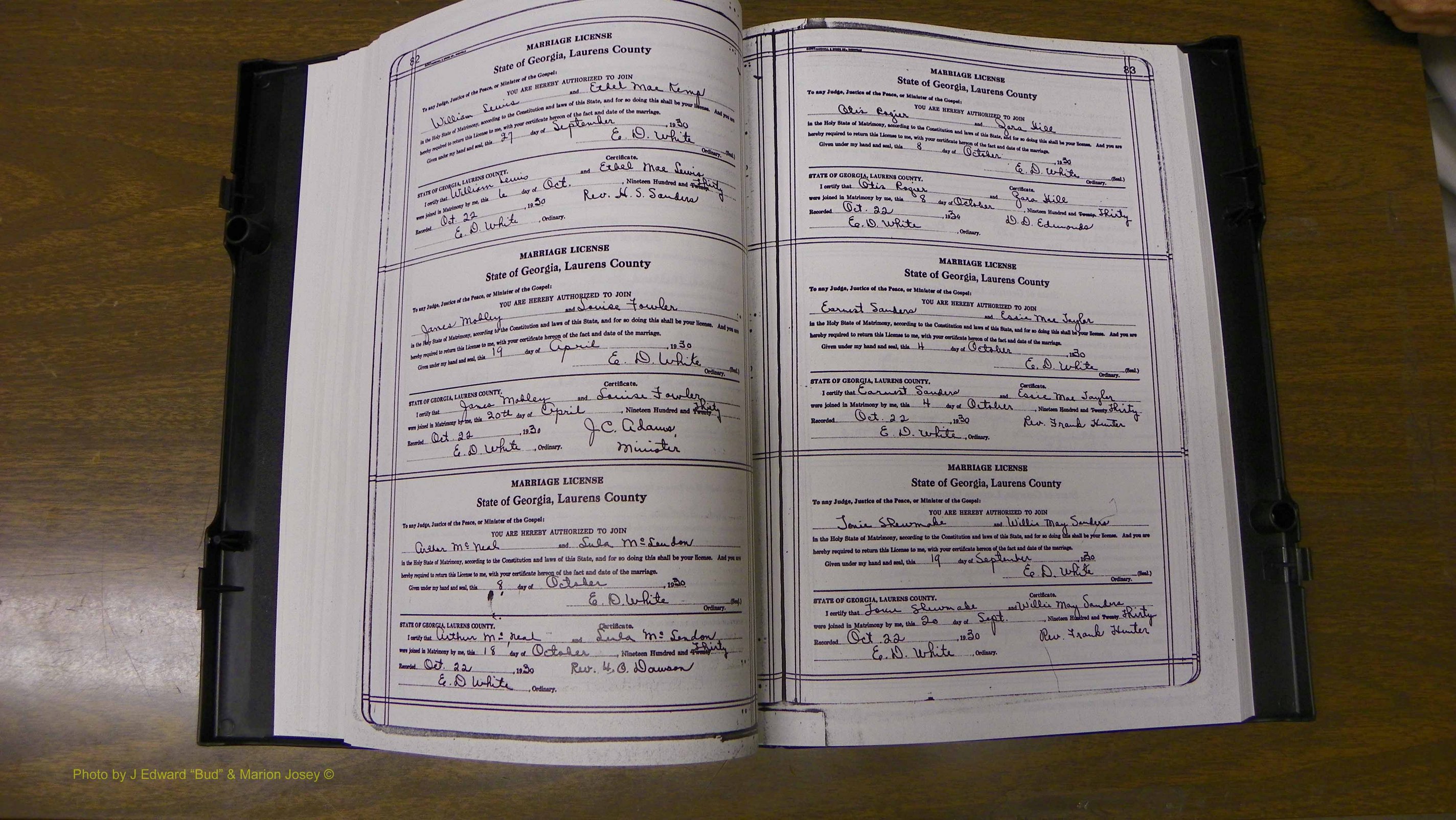 Laurens Co, GA, Marriages Book T, 1929 - 1938, Colored, P 082-083.JPG