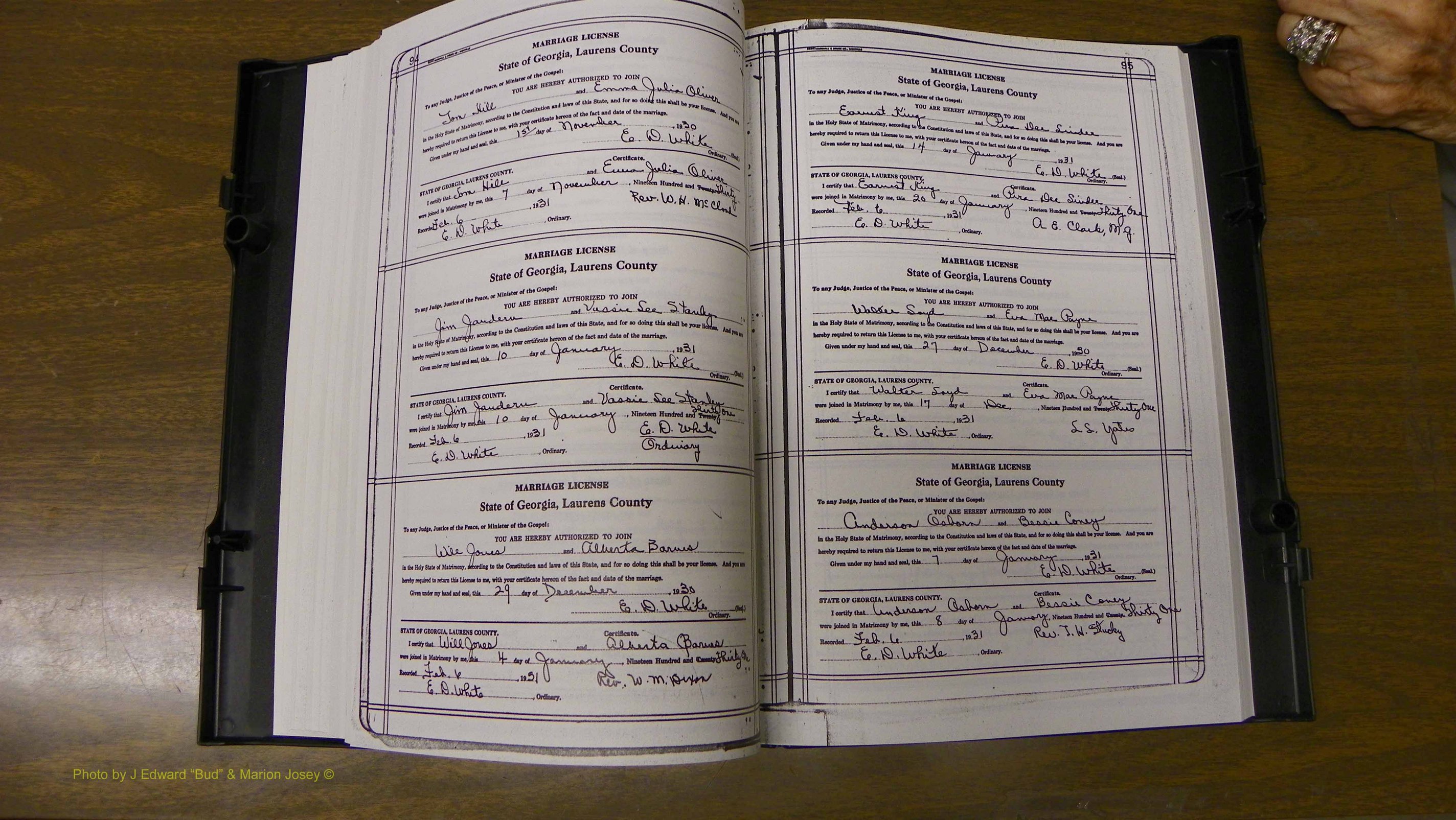 Laurens Co, GA, Marriages Book T, 1929 - 1938, Colored, P 094-095.JPG