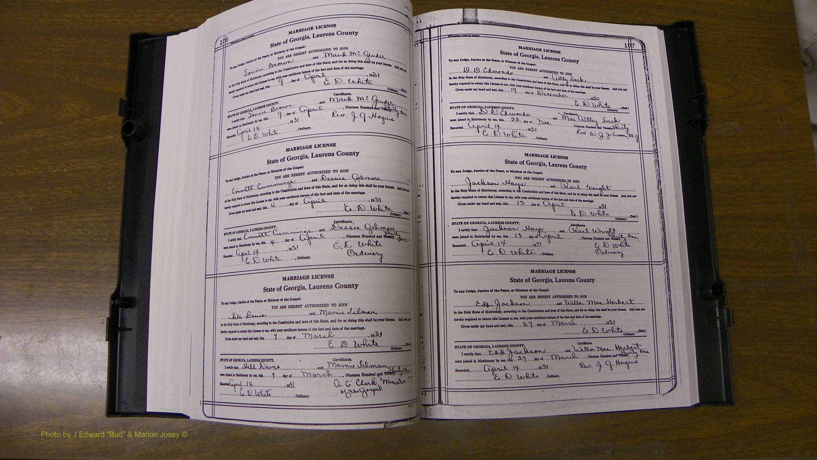 Laurens Co, GA, Marriages Book T, 1929 - 1938, Colored, P 106-107.JPG