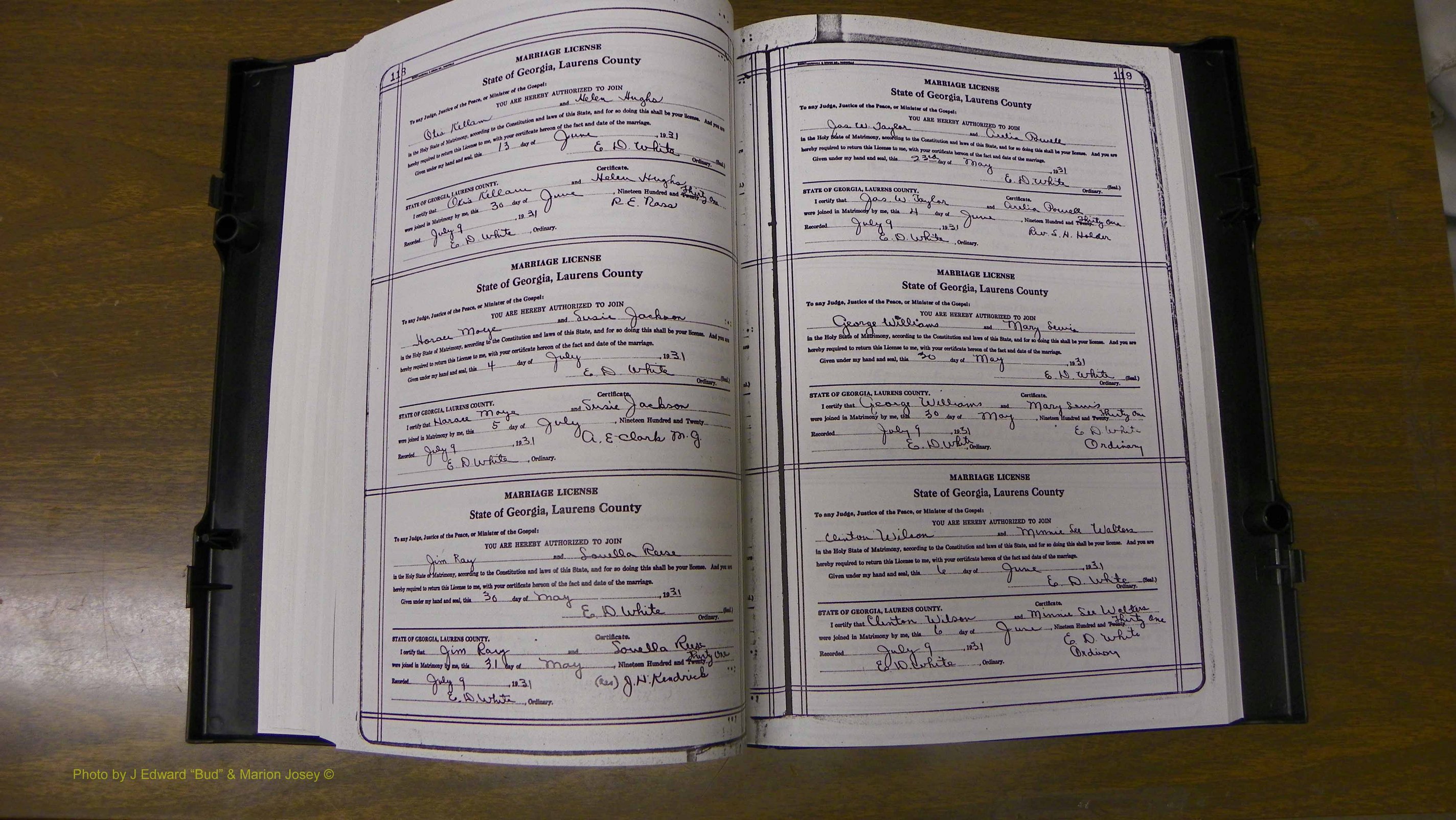 Laurens Co, GA, Marriages Book T, 1929 - 1938, Colored, P 118-119.JPG