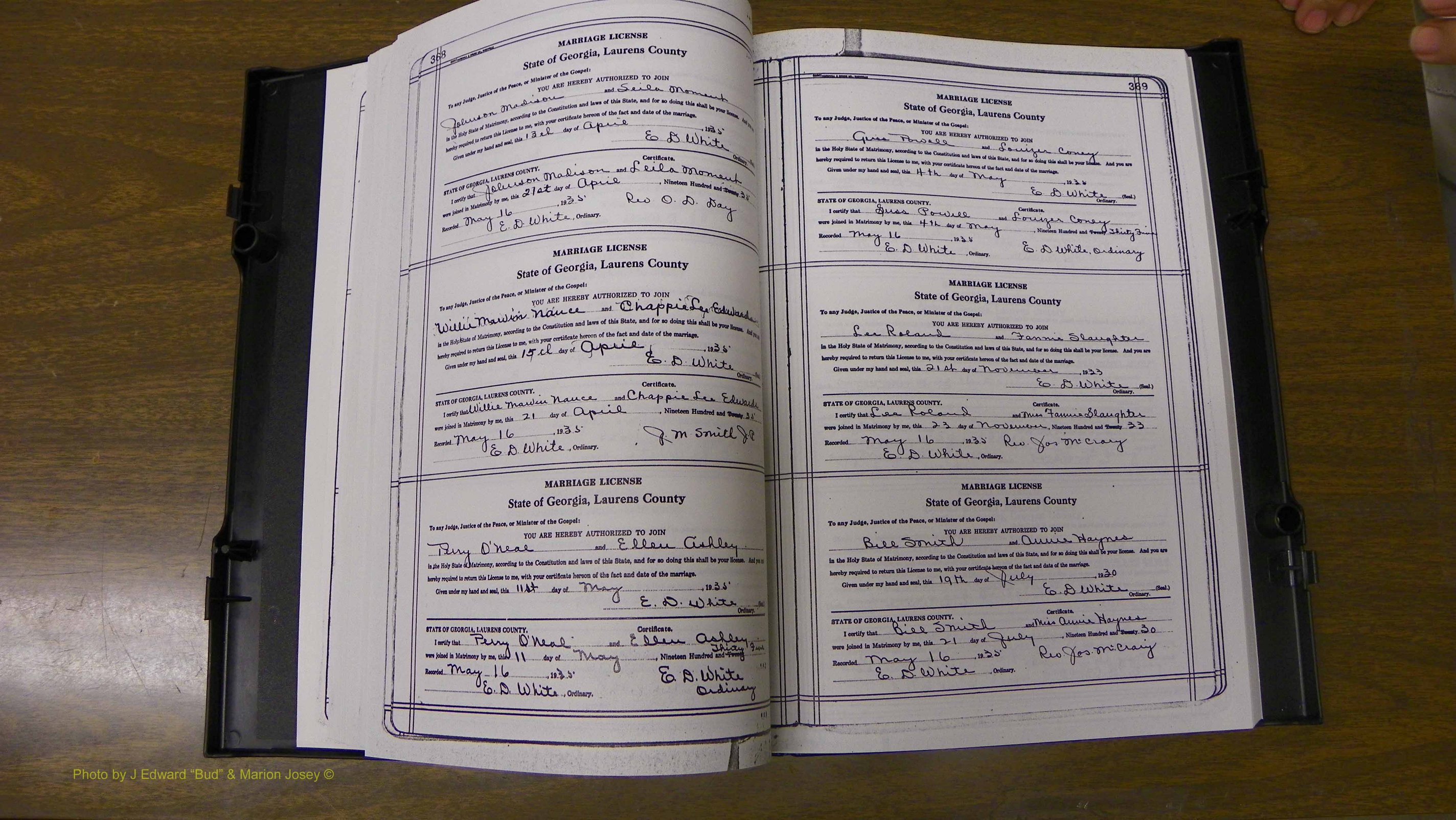 Laurens Co, GA, Marriages Book T, 1929 - 1938, Colored, P 368-369.JPG