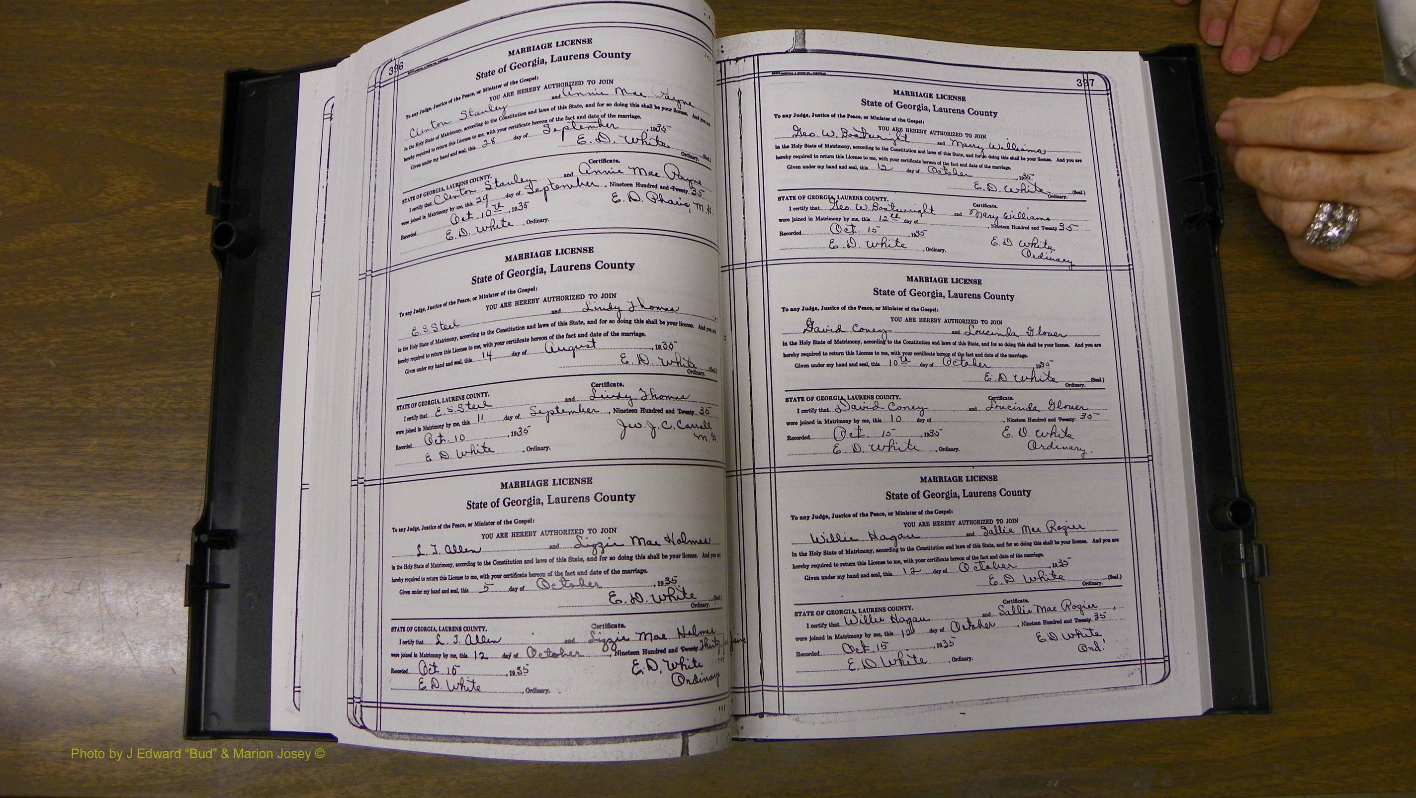 Laurens Co, GA, Marriages Book T, 1929 - 1938, Colored, P 396-397.JPG