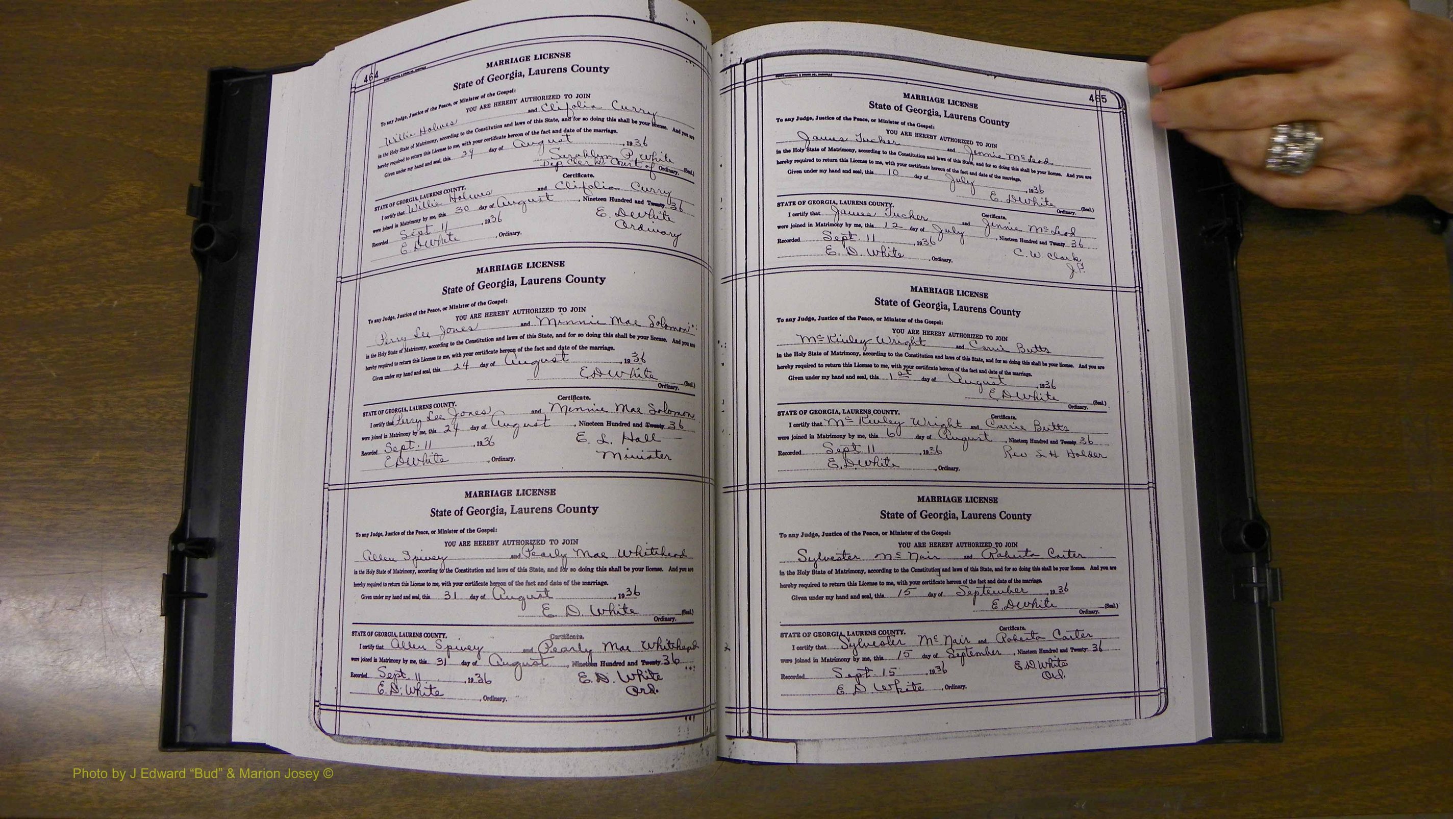 Laurens Co, GA, Marriages Book T, 1929 - 1938, Colored, P 464-465.JPG