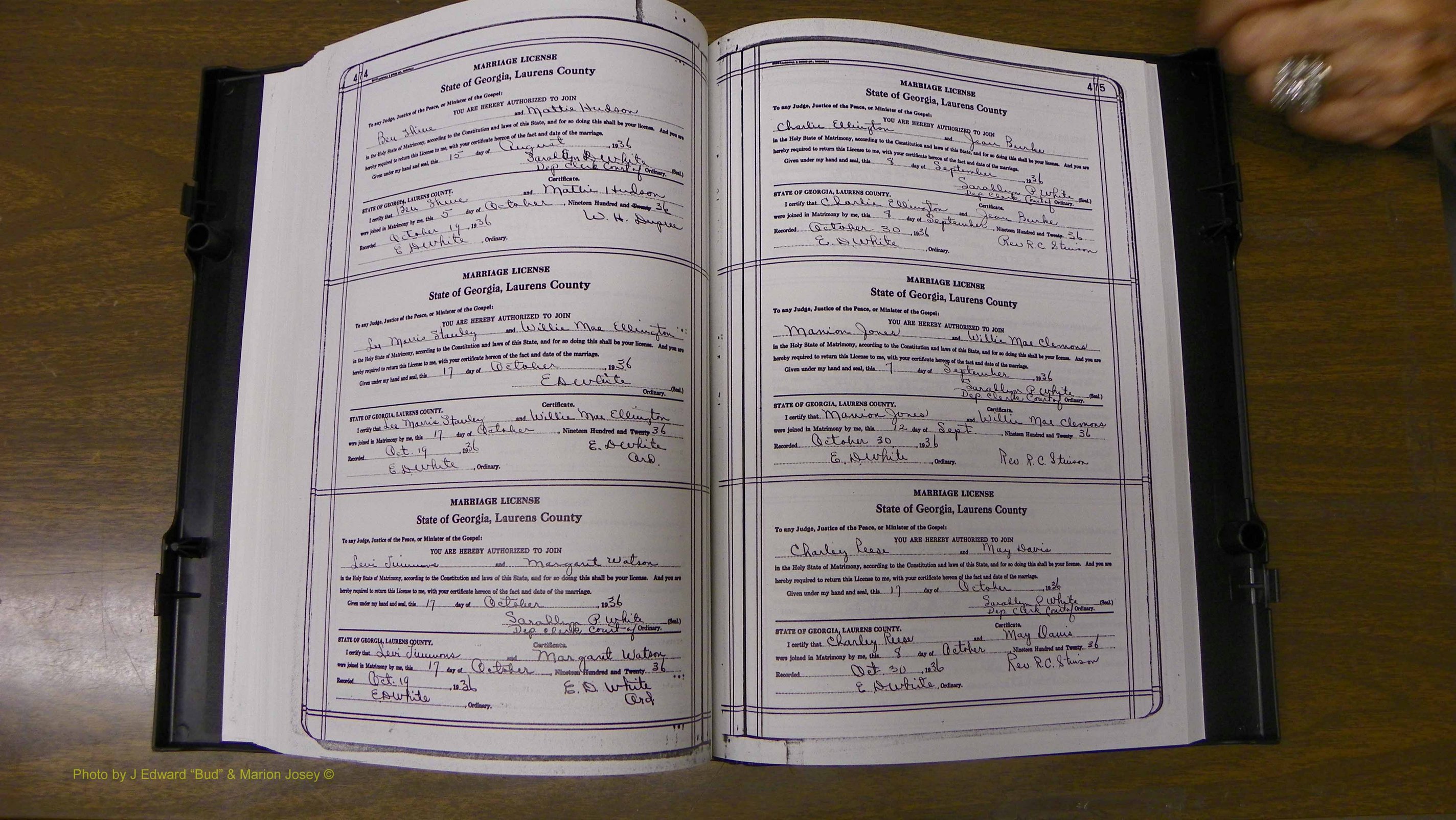 Laurens Co, GA, Marriages Book T, 1929 - 1938, Colored, P 474-475.JPG