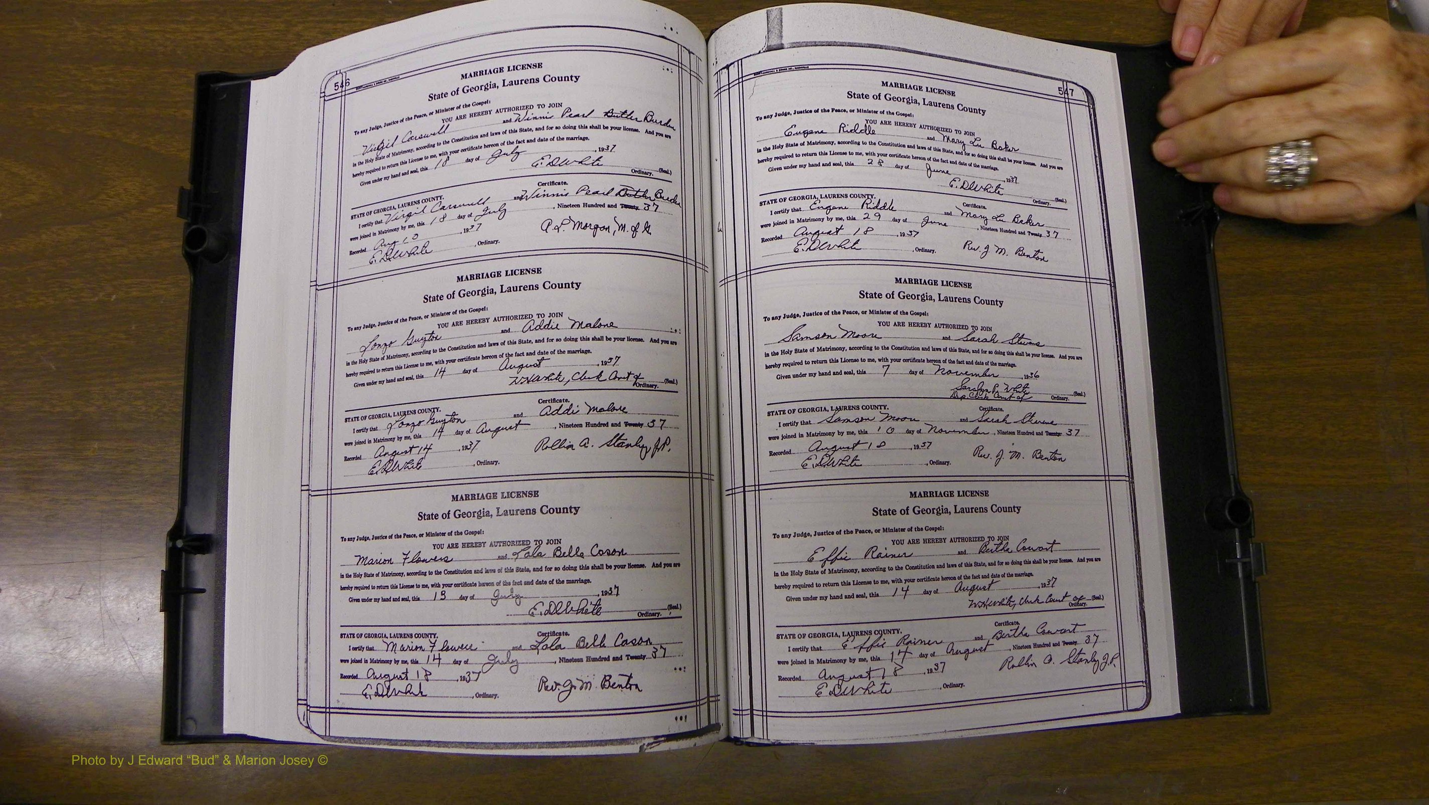 Laurens Co, GA, Marriages Book T, 1929 - 1938, Colored, P 546-547.JPG