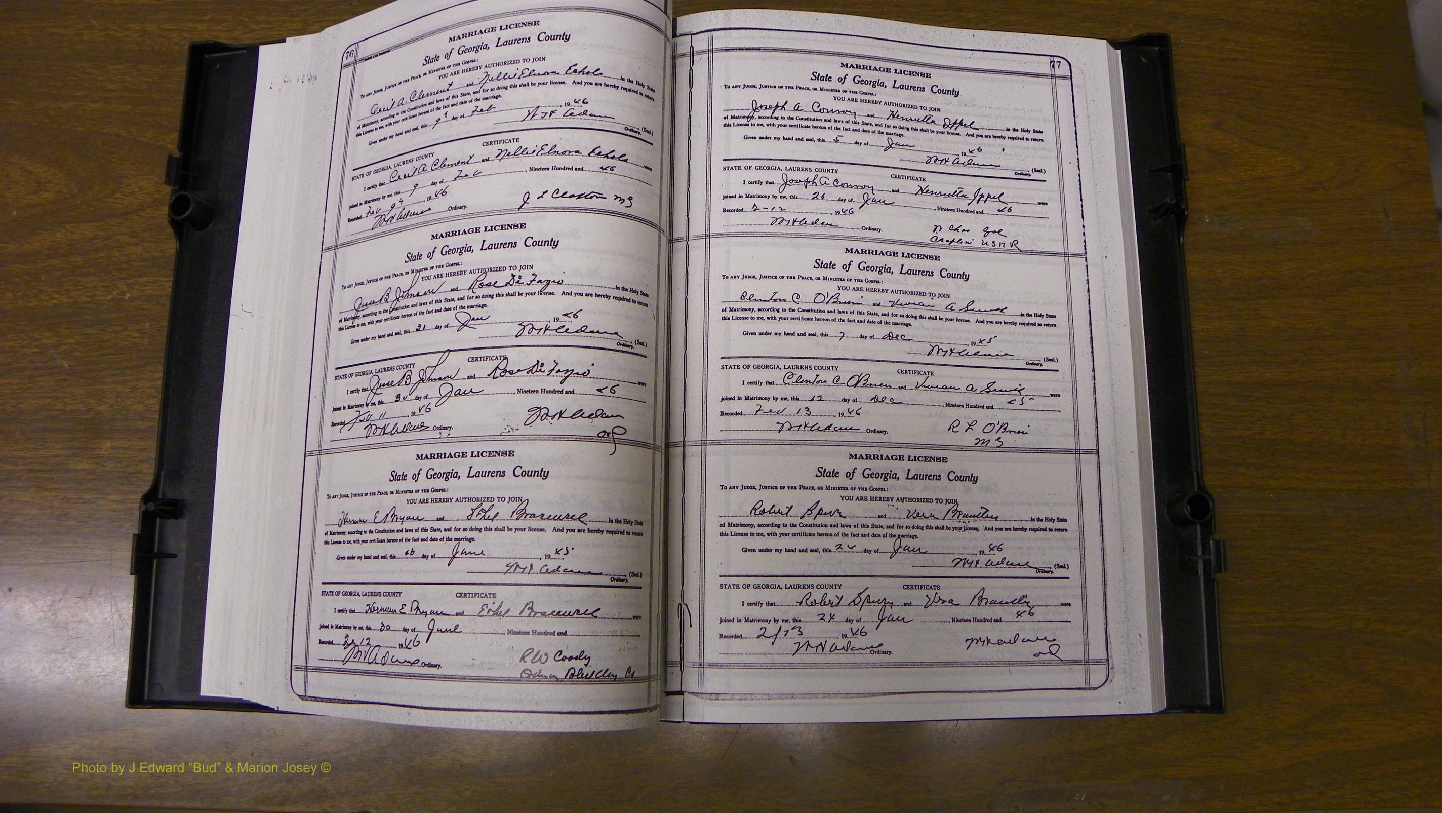 Laurens Co, GA, Marriages Book W, 1944 - 1955, White, P 076-077.JPG