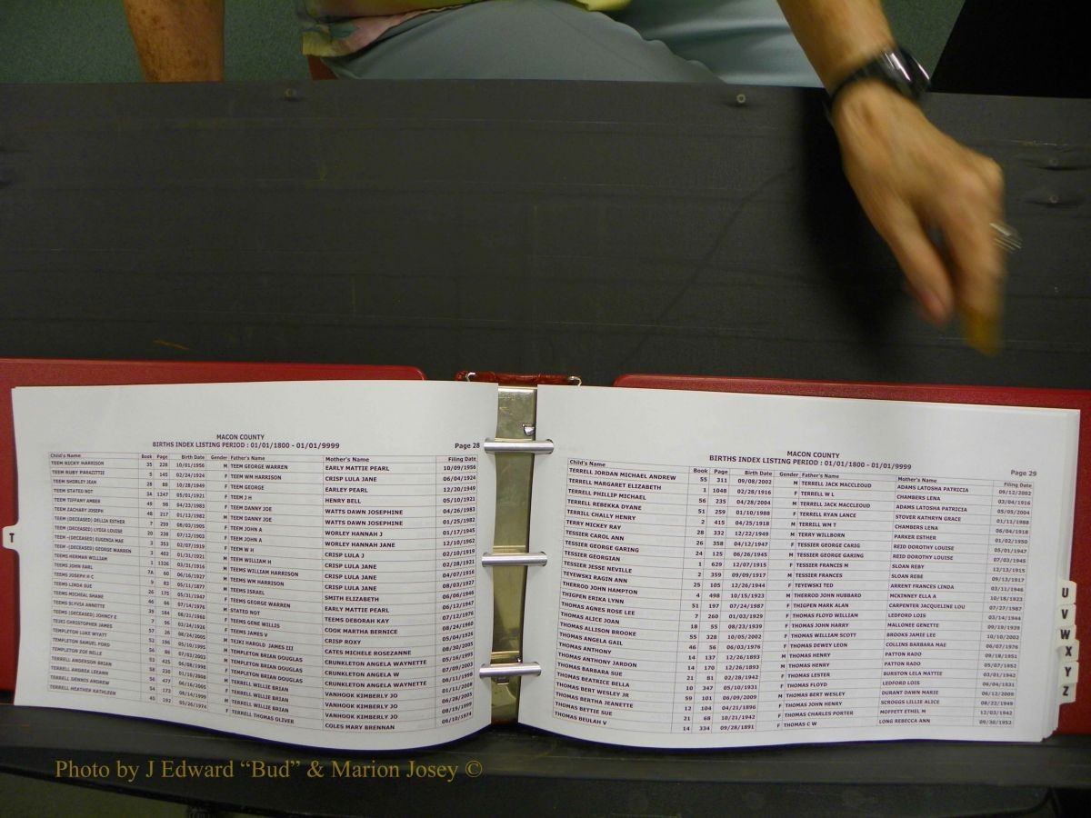 Macon Births, A-Z, 1915-2008 595.JPG