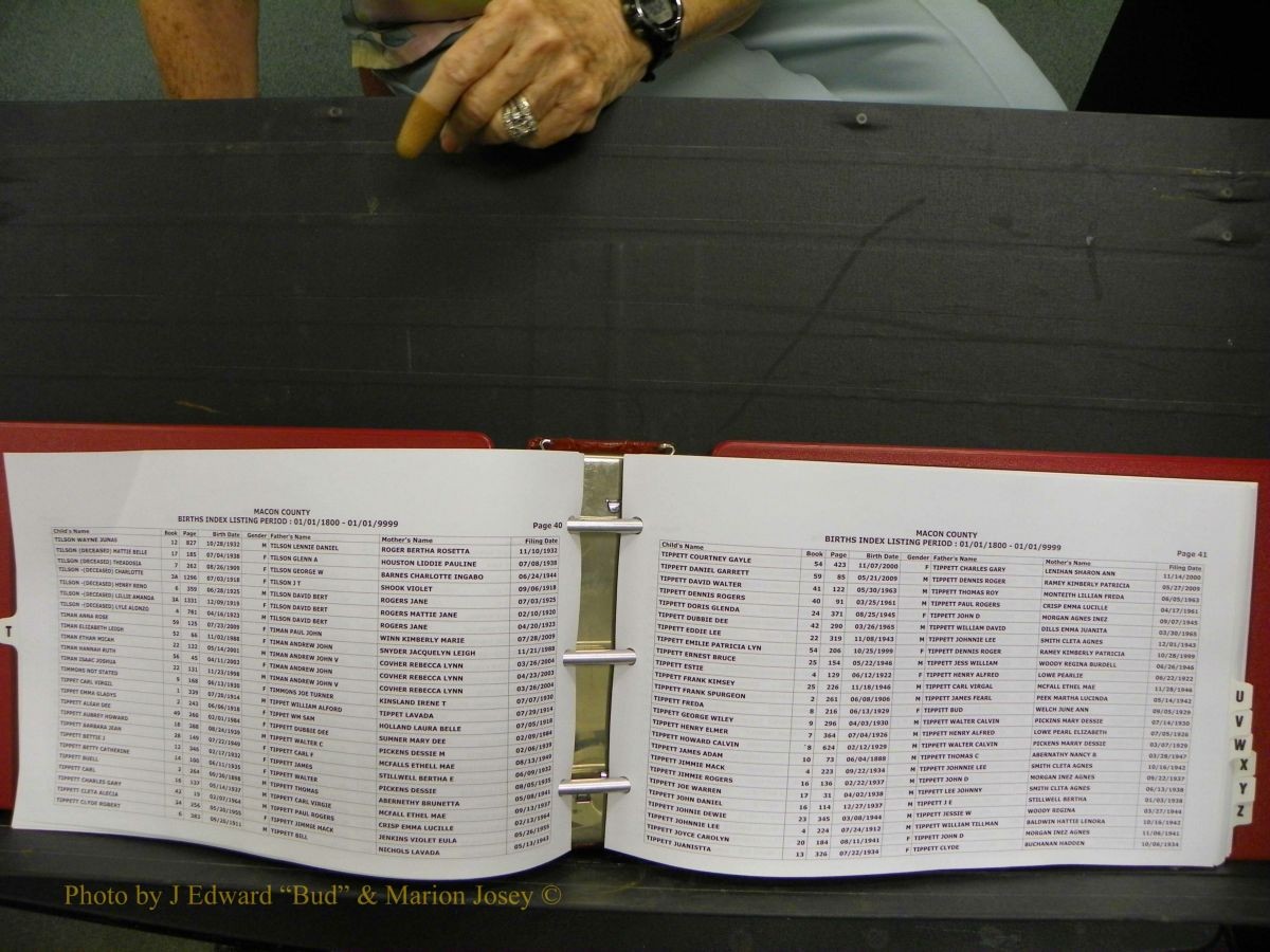 Macon Births, A-Z, 1915-2008 602.JPG