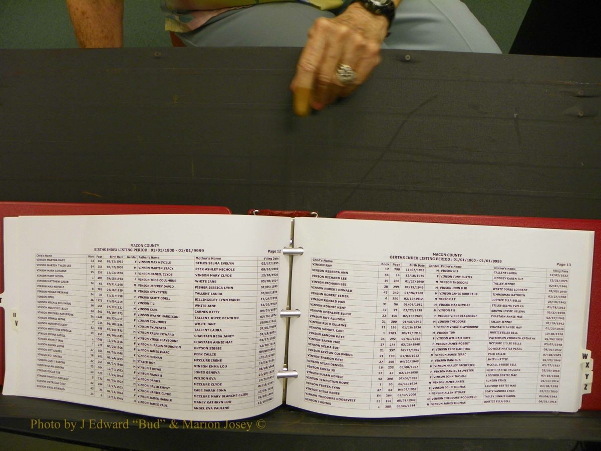 Macon Births, A-Z, 1915-2008 614.JPG