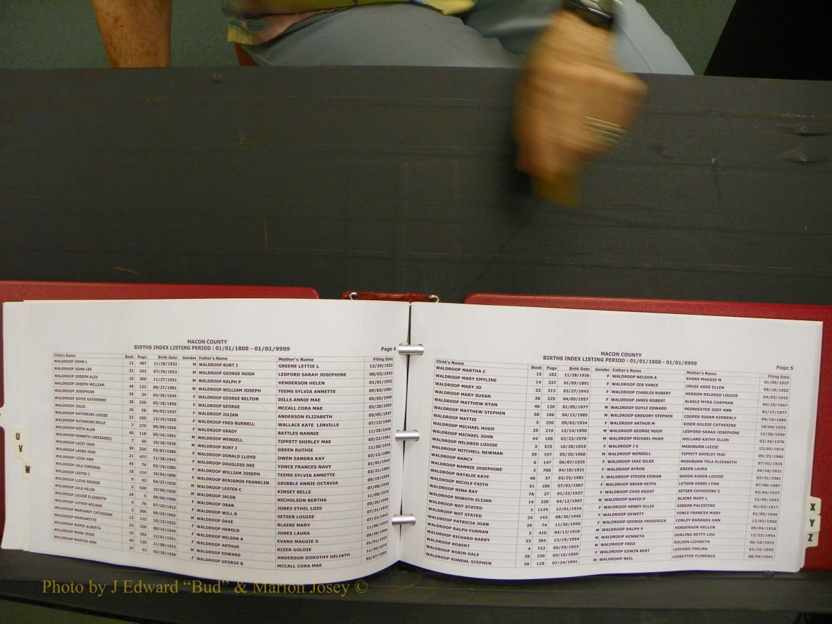 Macon Births, A-Z, 1915-2008 617.JPG