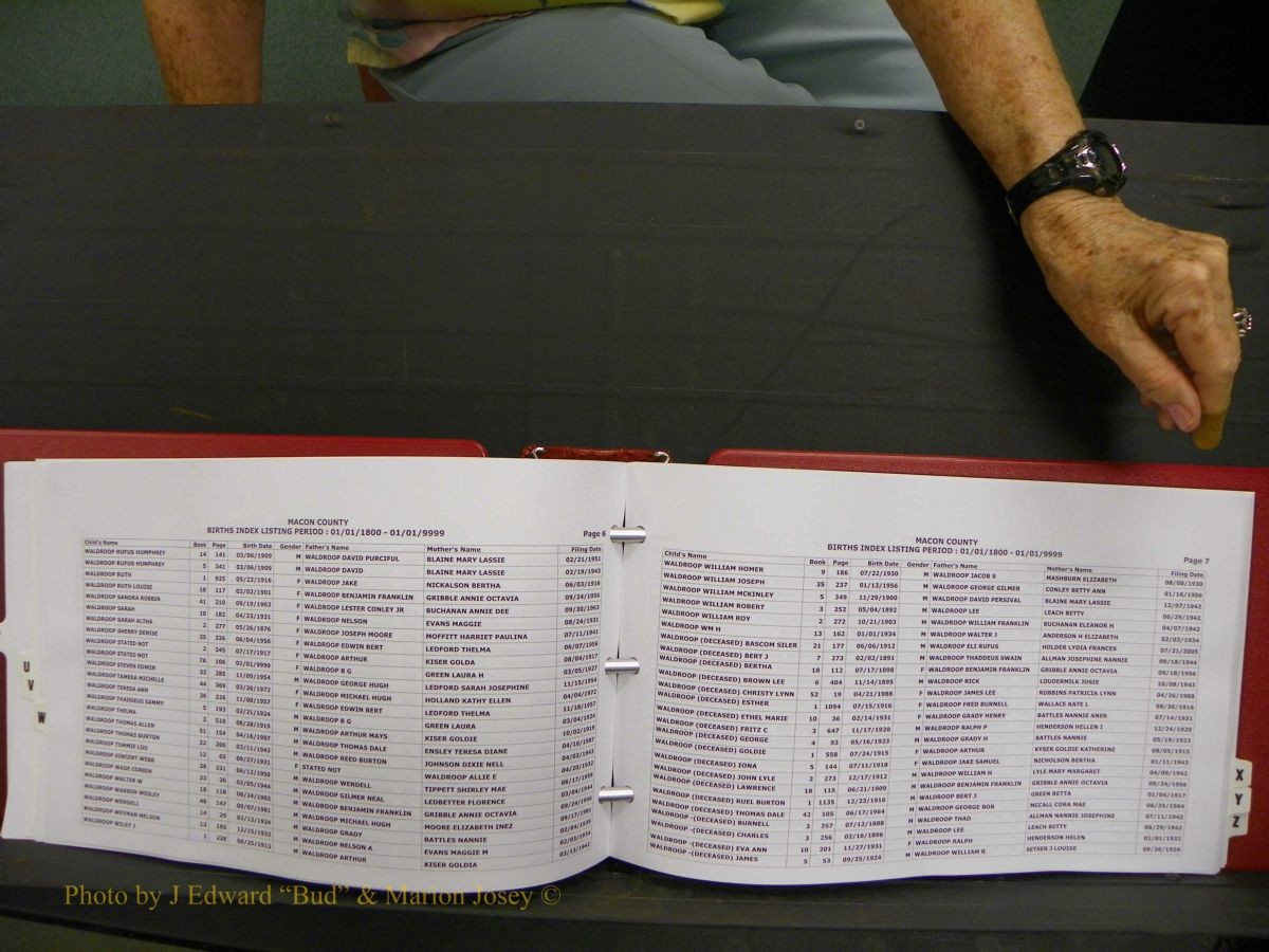 Macon Births, A-Z, 1915-2008 619.JPG
