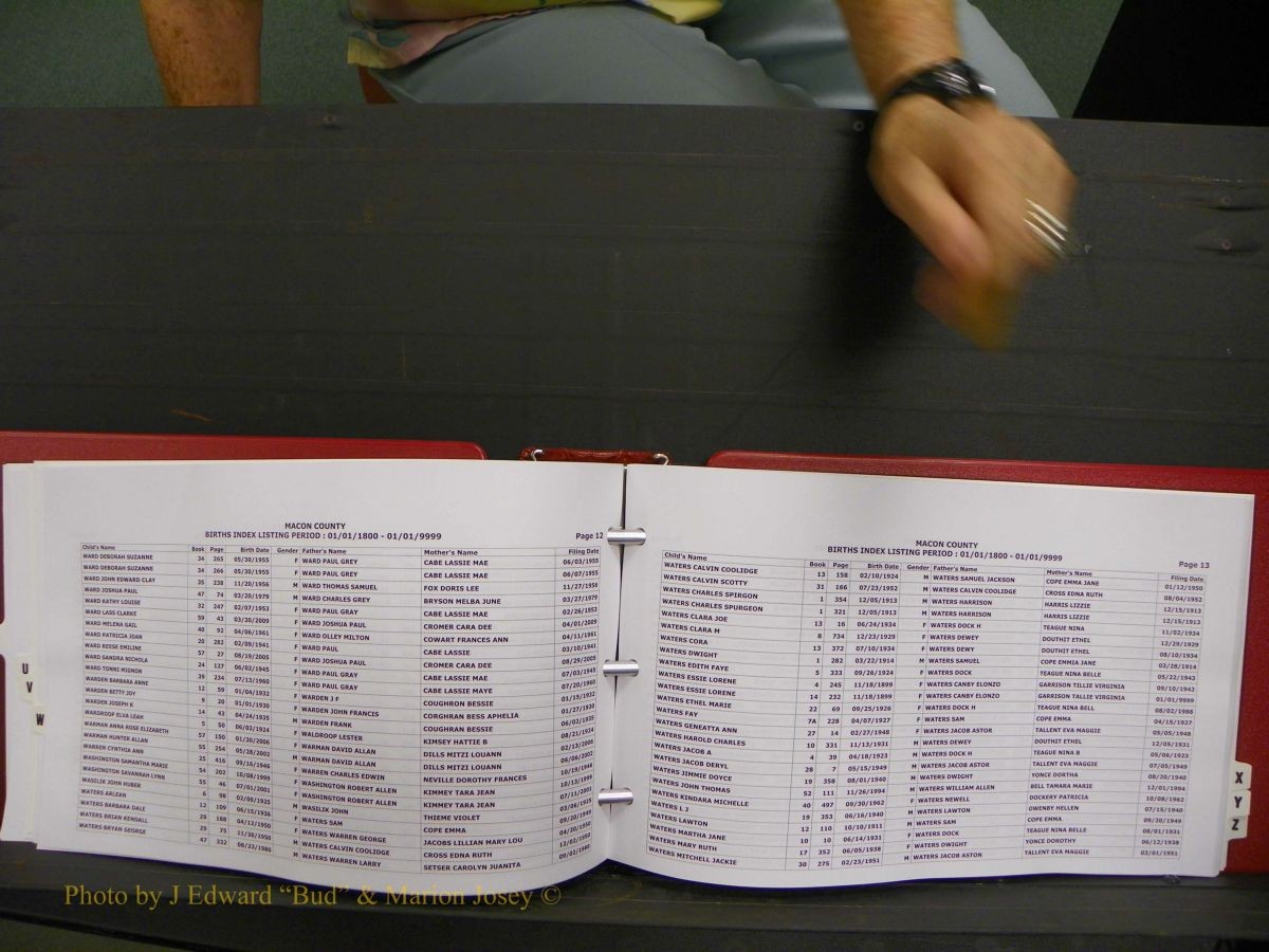 Macon Births, A-Z, 1915-2008 621.JPG