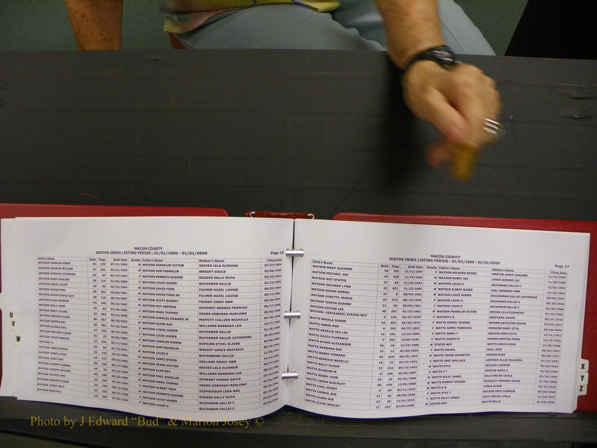 Macon Births, A-Z, 1915-2008 623.JPG