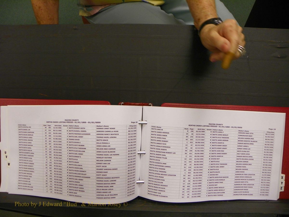 Macon Births, A-Z, 1915-2008 624.JPG